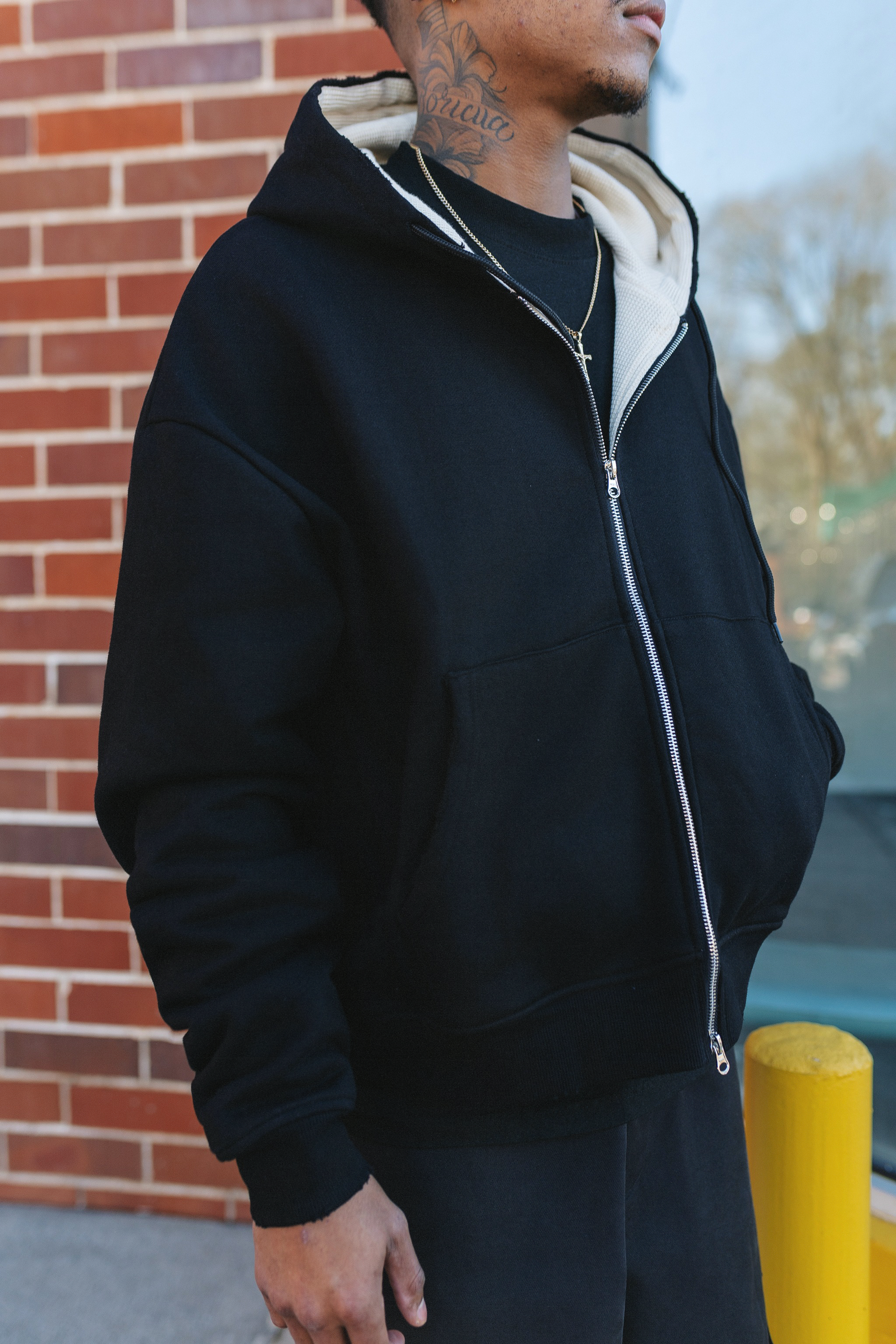 Waffle Knit Lined Zip Up – Superline Waffle Knit Lined Zip Up – Superline