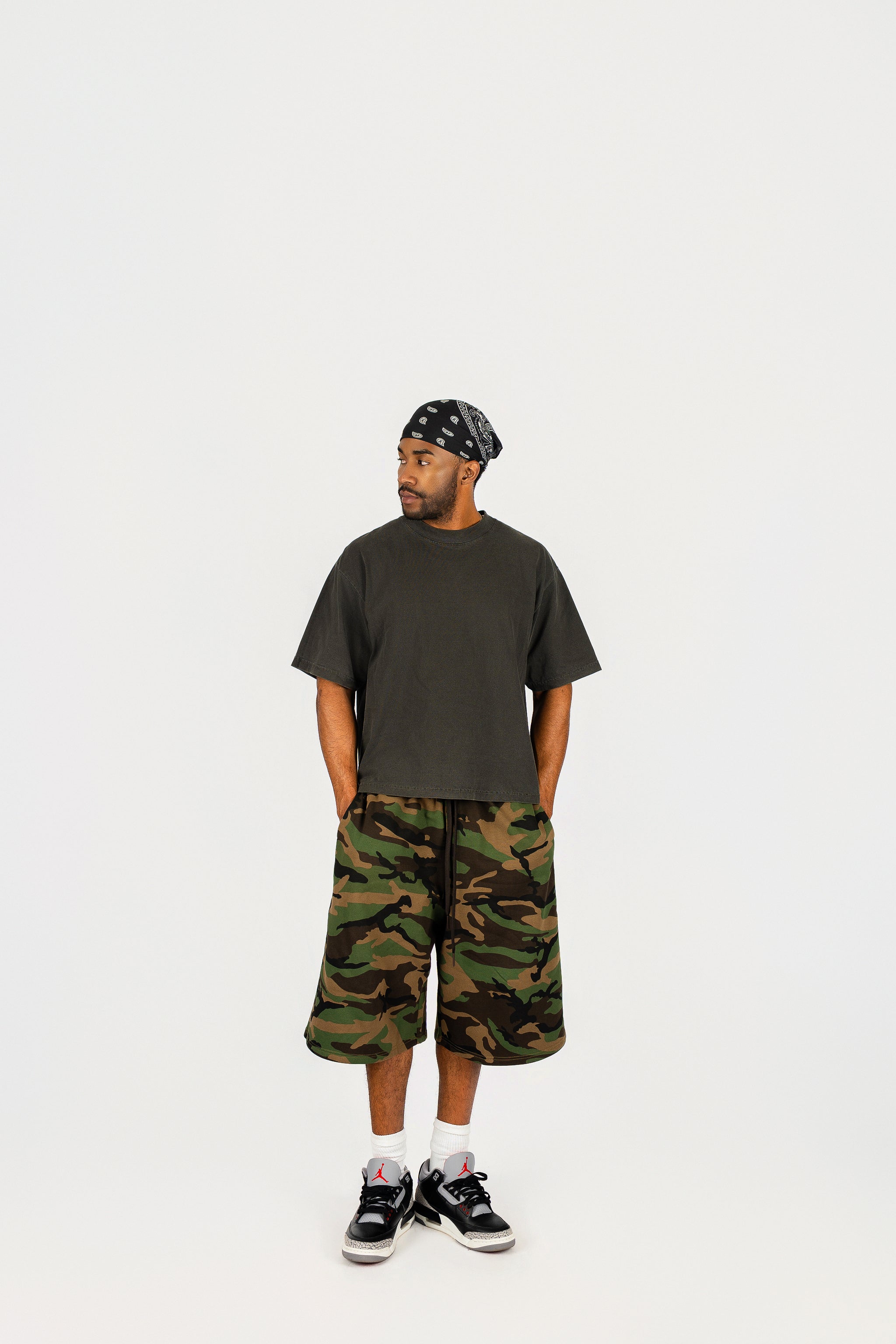 Long Fleece Baggy Shorts