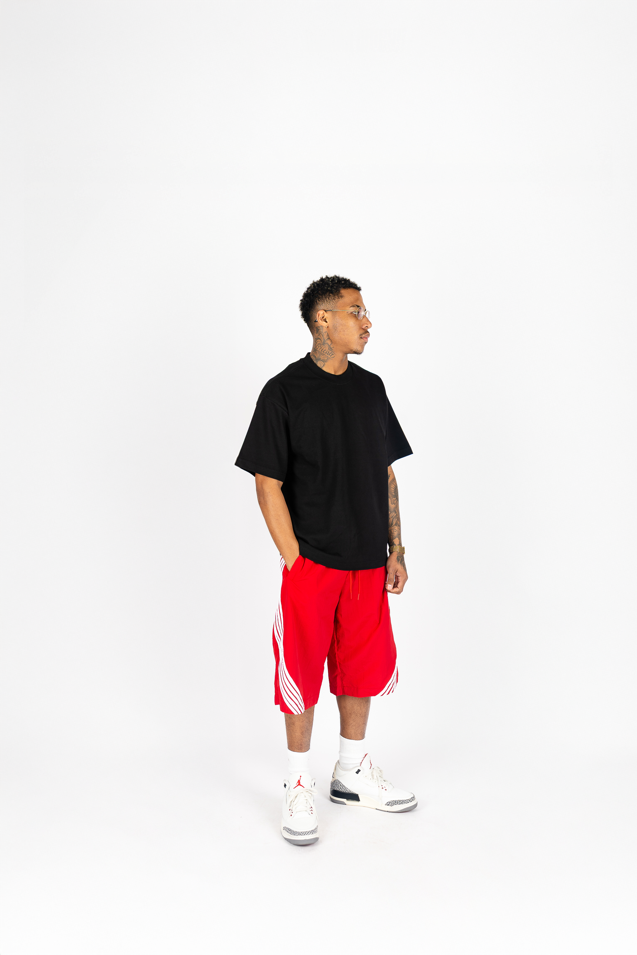 Oversized Nylon Racer Shorts