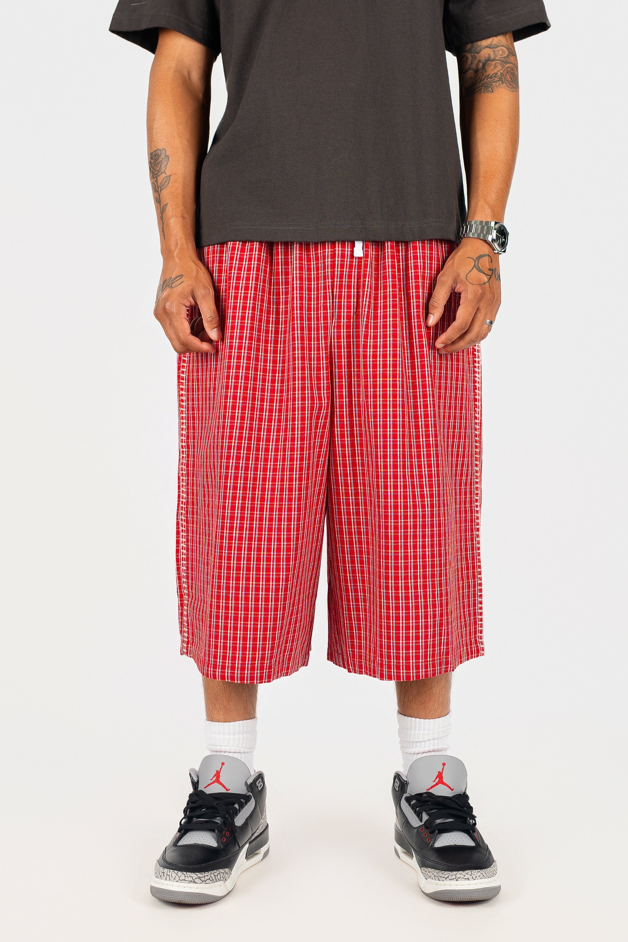 Baggy Plaid Shorts
