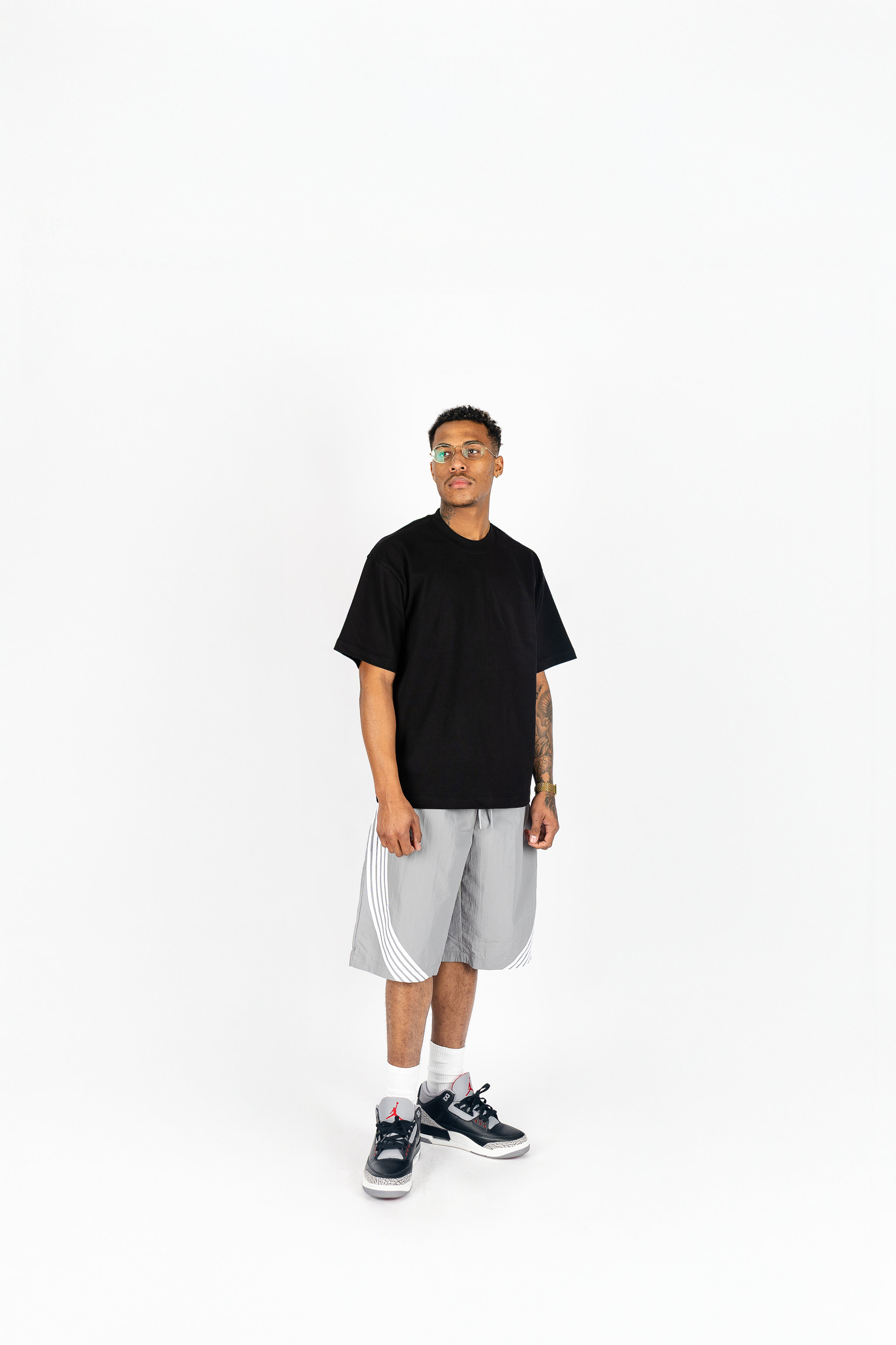 Oversized Nylon Racer Shorts