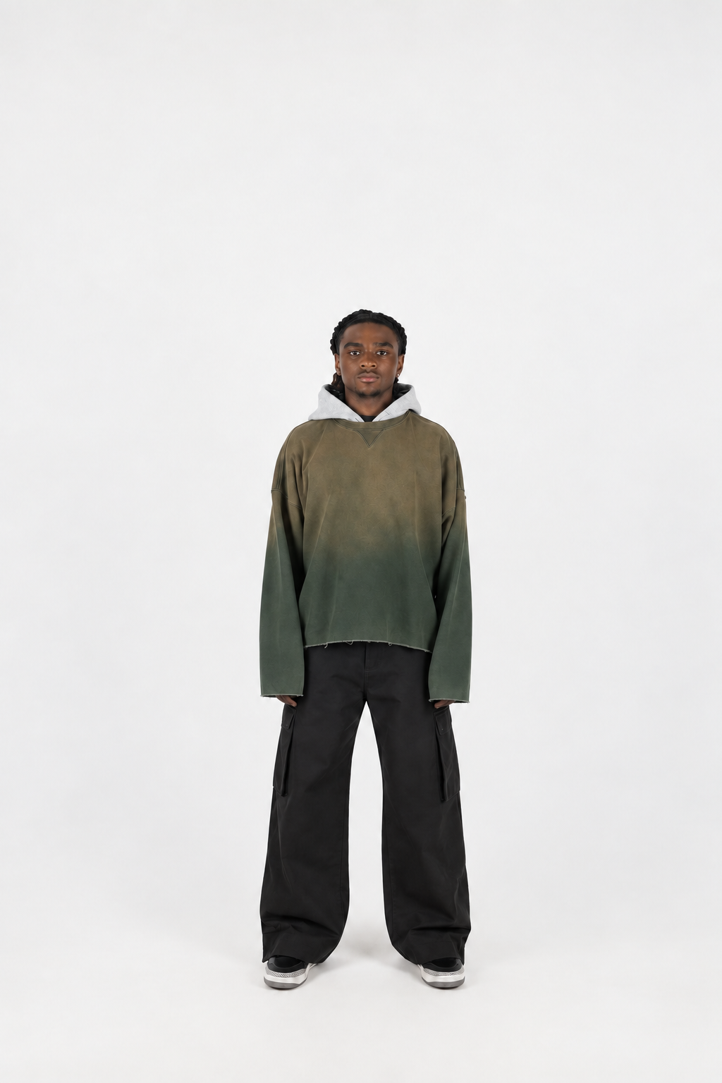 Two Tone Oversized Sun-Dried Hoodie