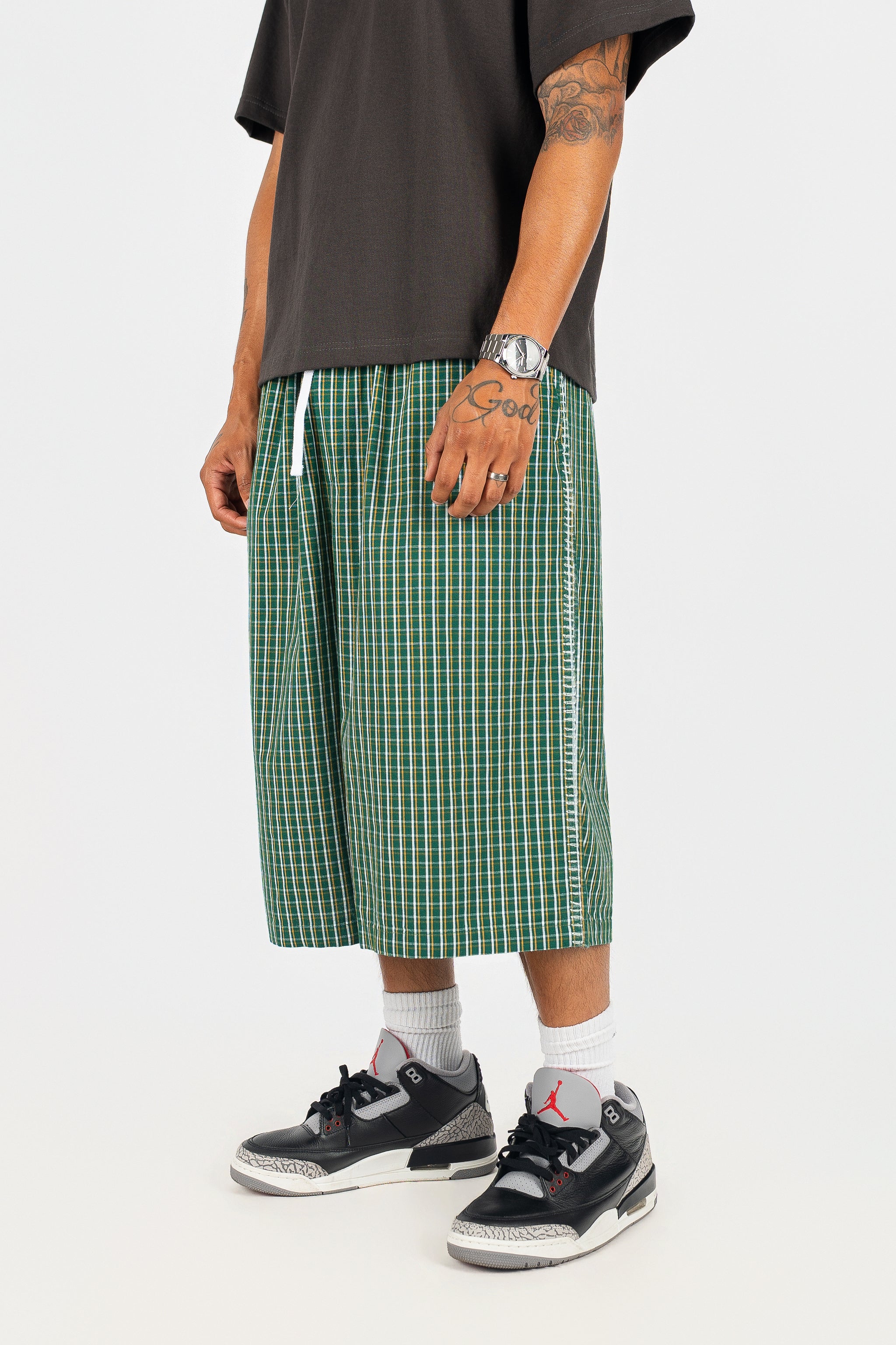 Baggy Plaid Shorts