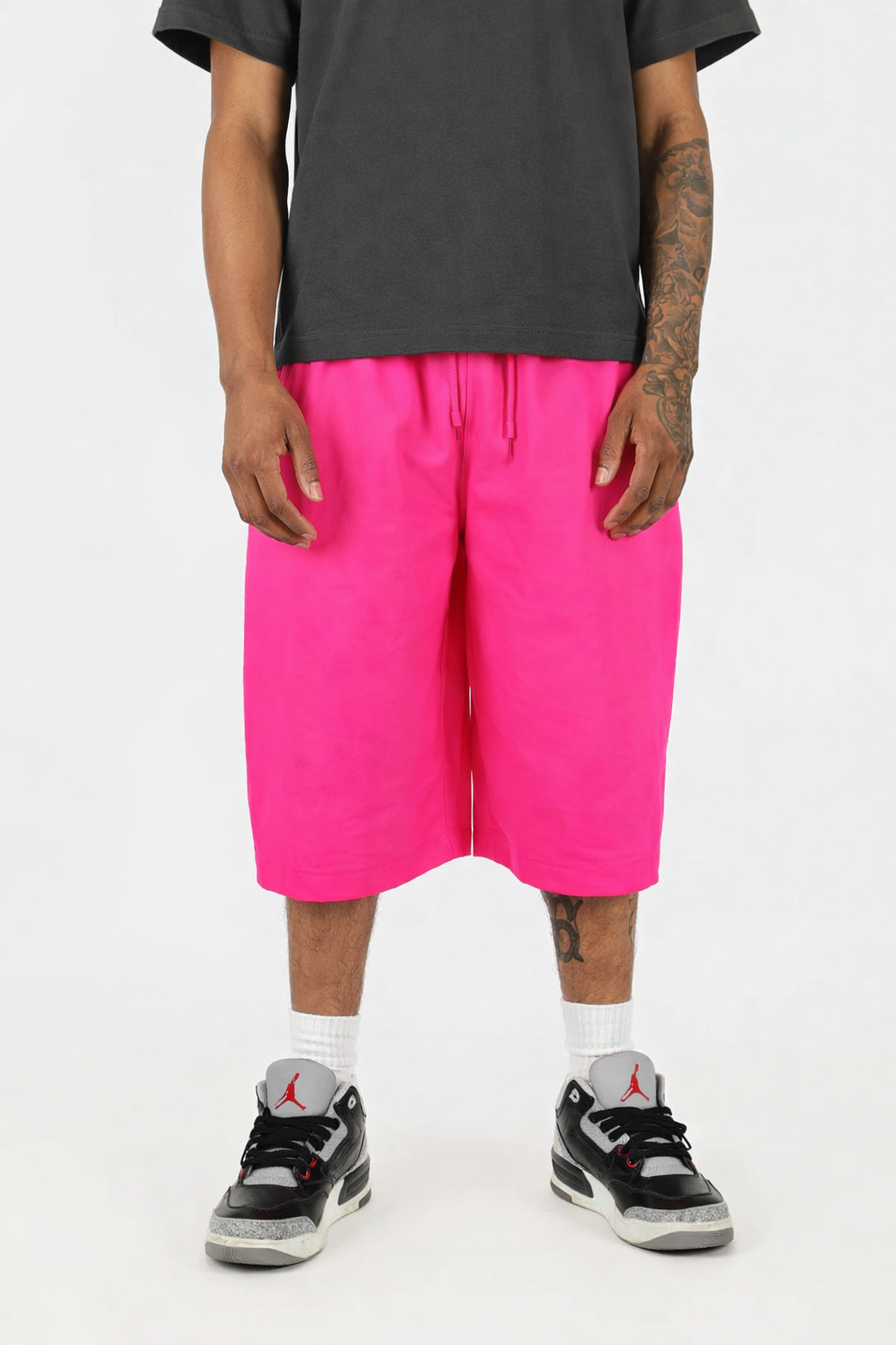 Oversized Nylon Shorts
