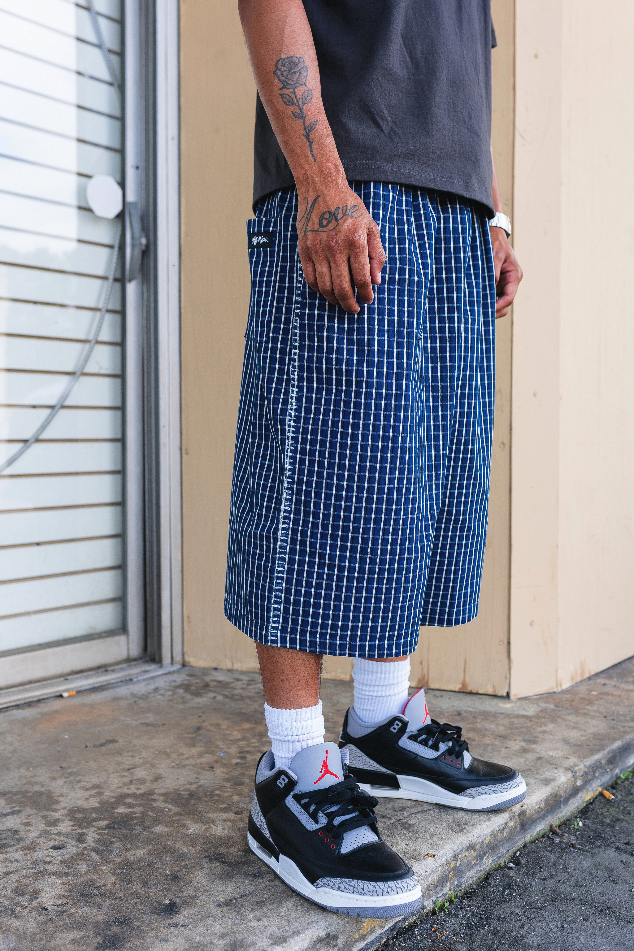 Baggy Plaid Shorts