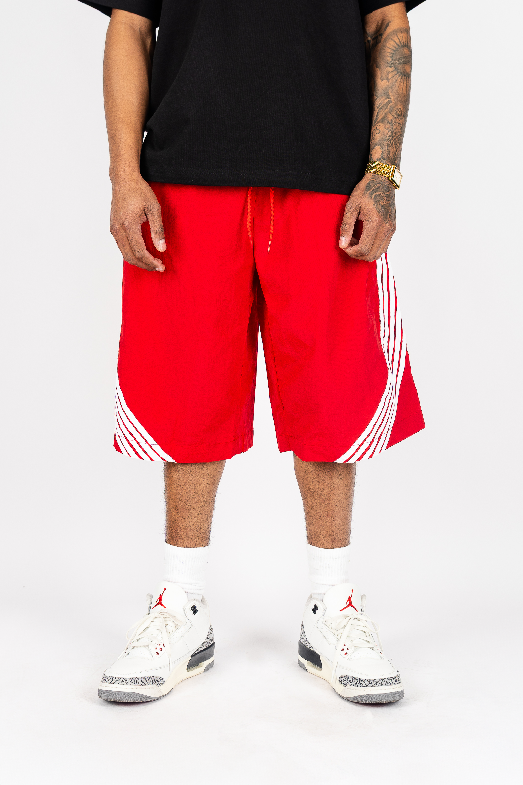 Oversized Nylon Racer Shorts