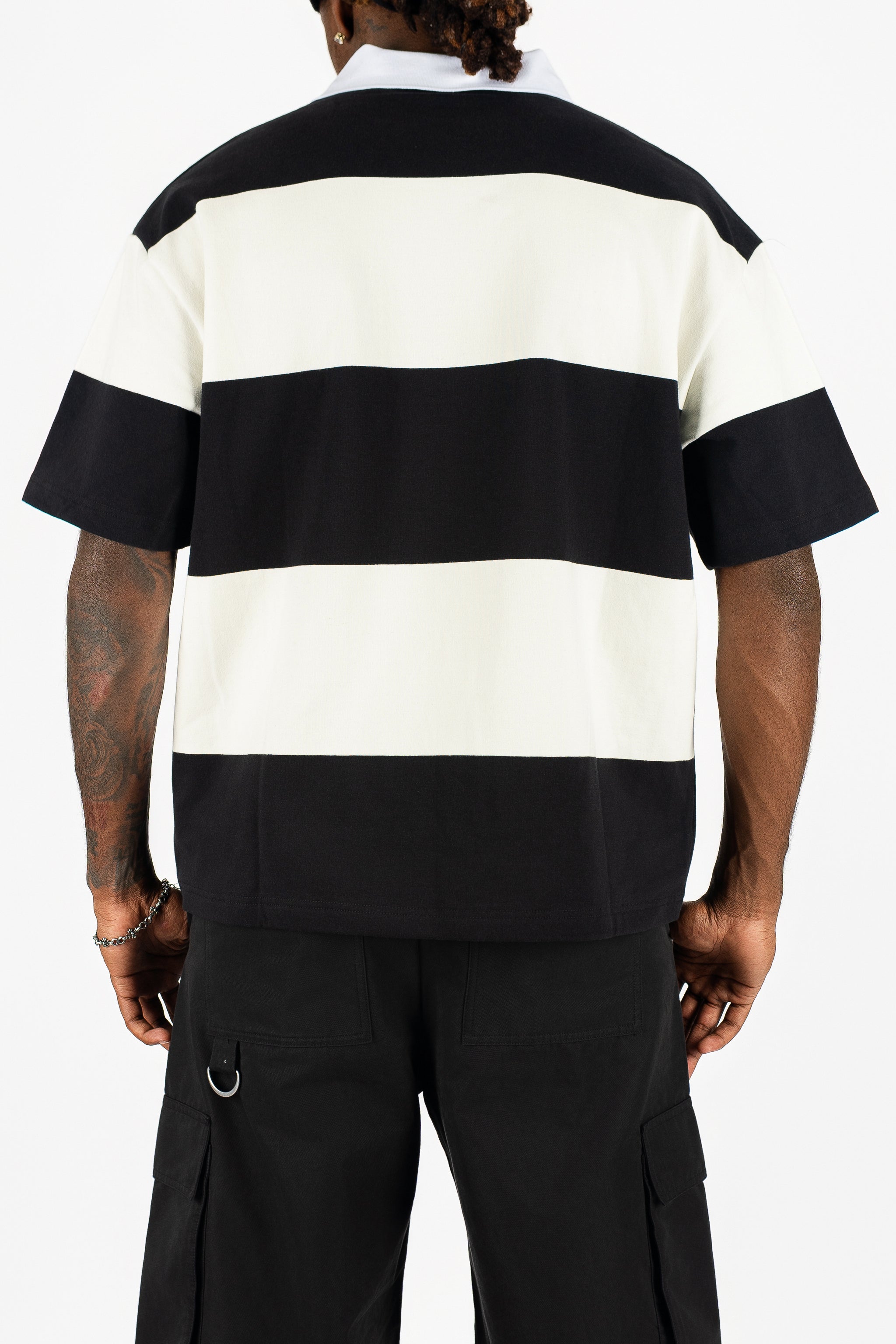 Short Sleeve Striped Polo