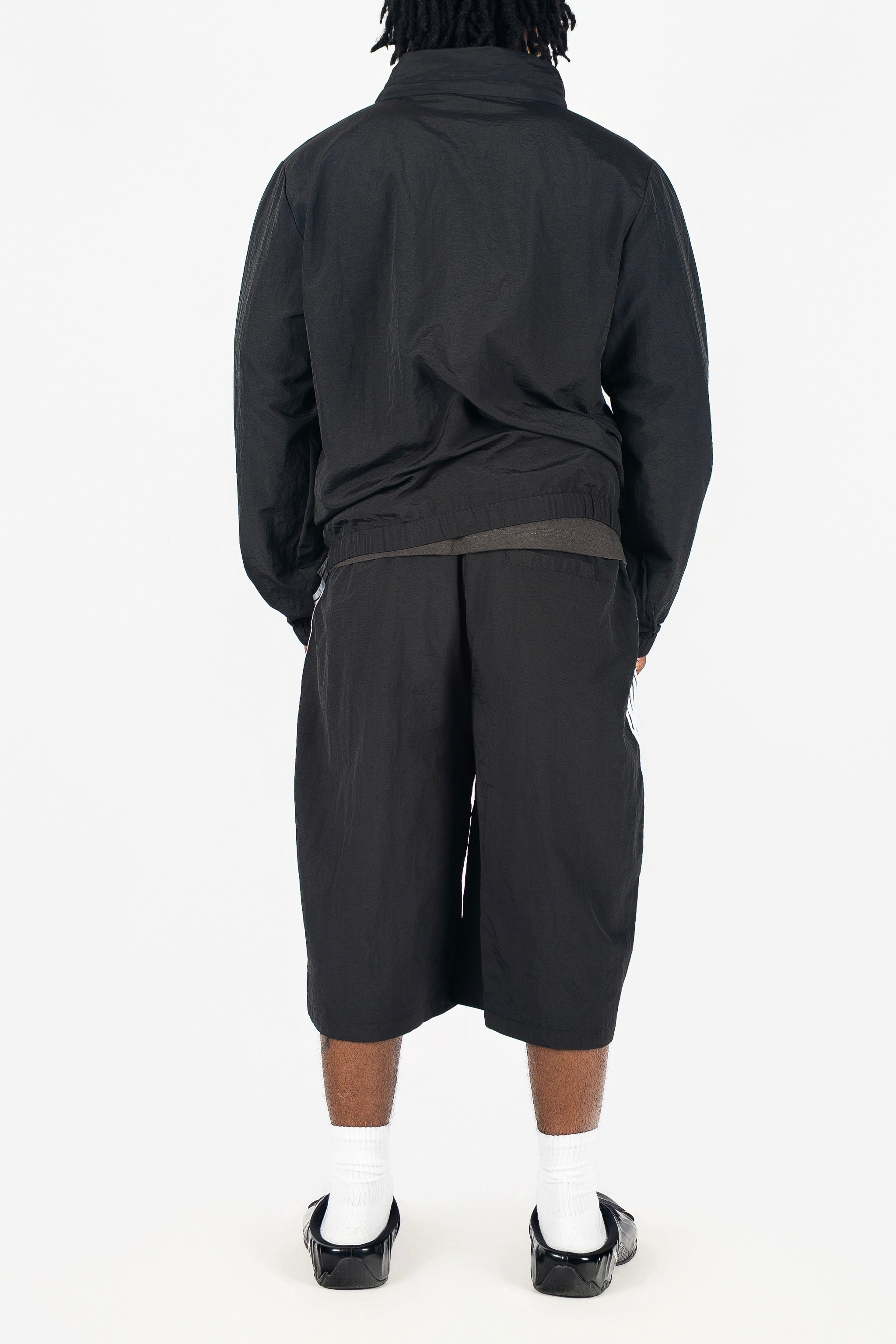 Nylon Racer Windbreaker Jacket and Shorts Set