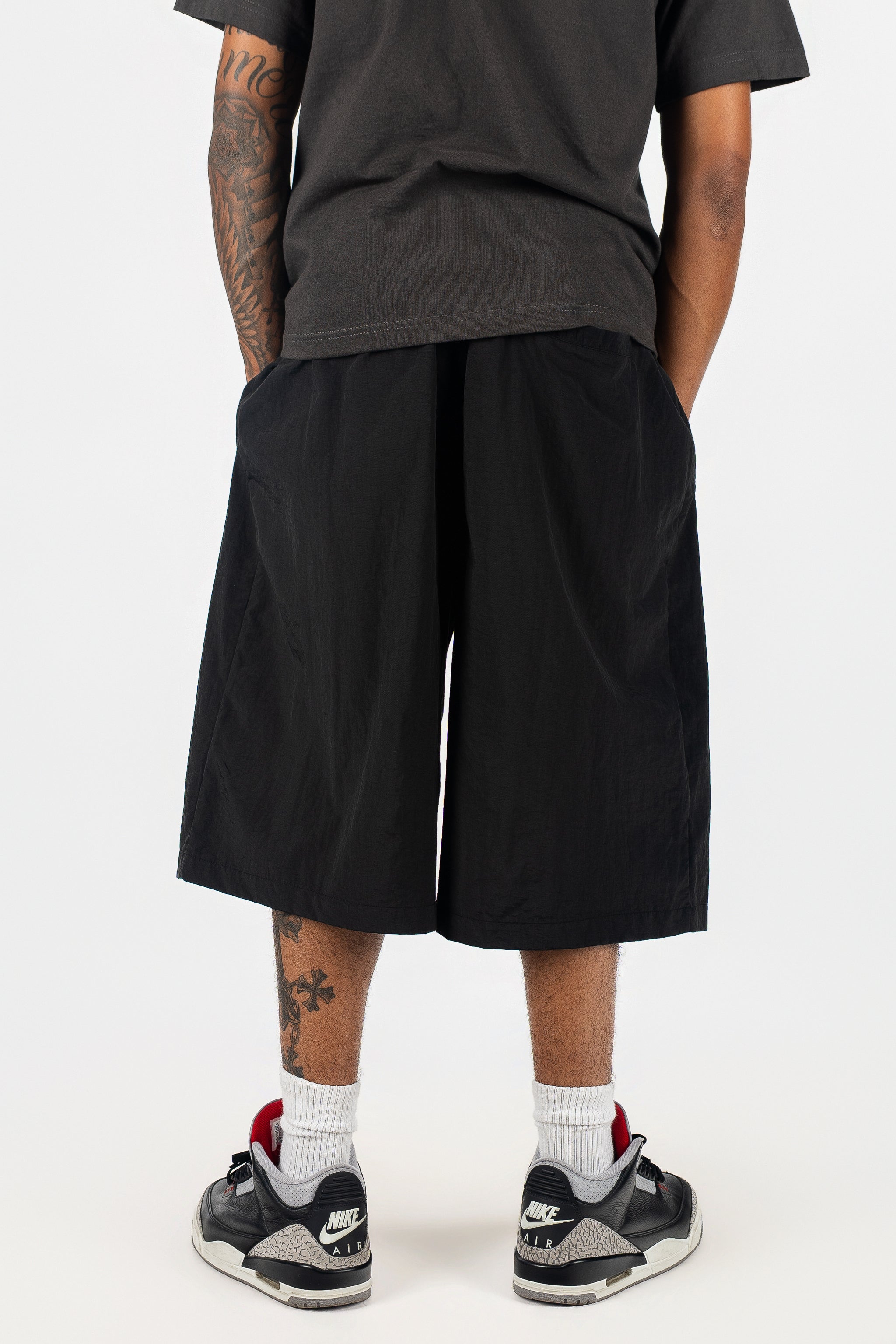 Oversized Nylon Shorts