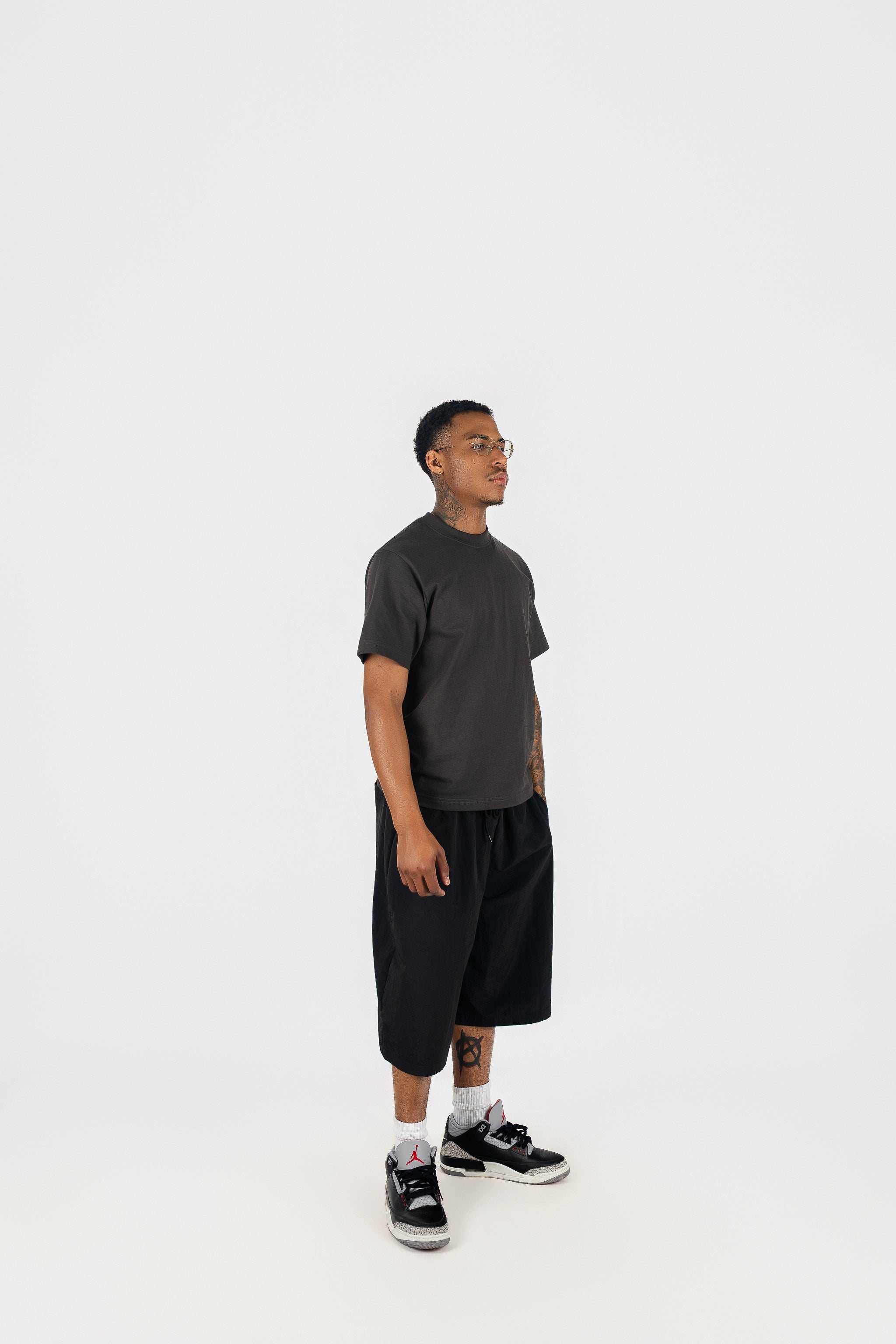 Oversized Nylon Shorts