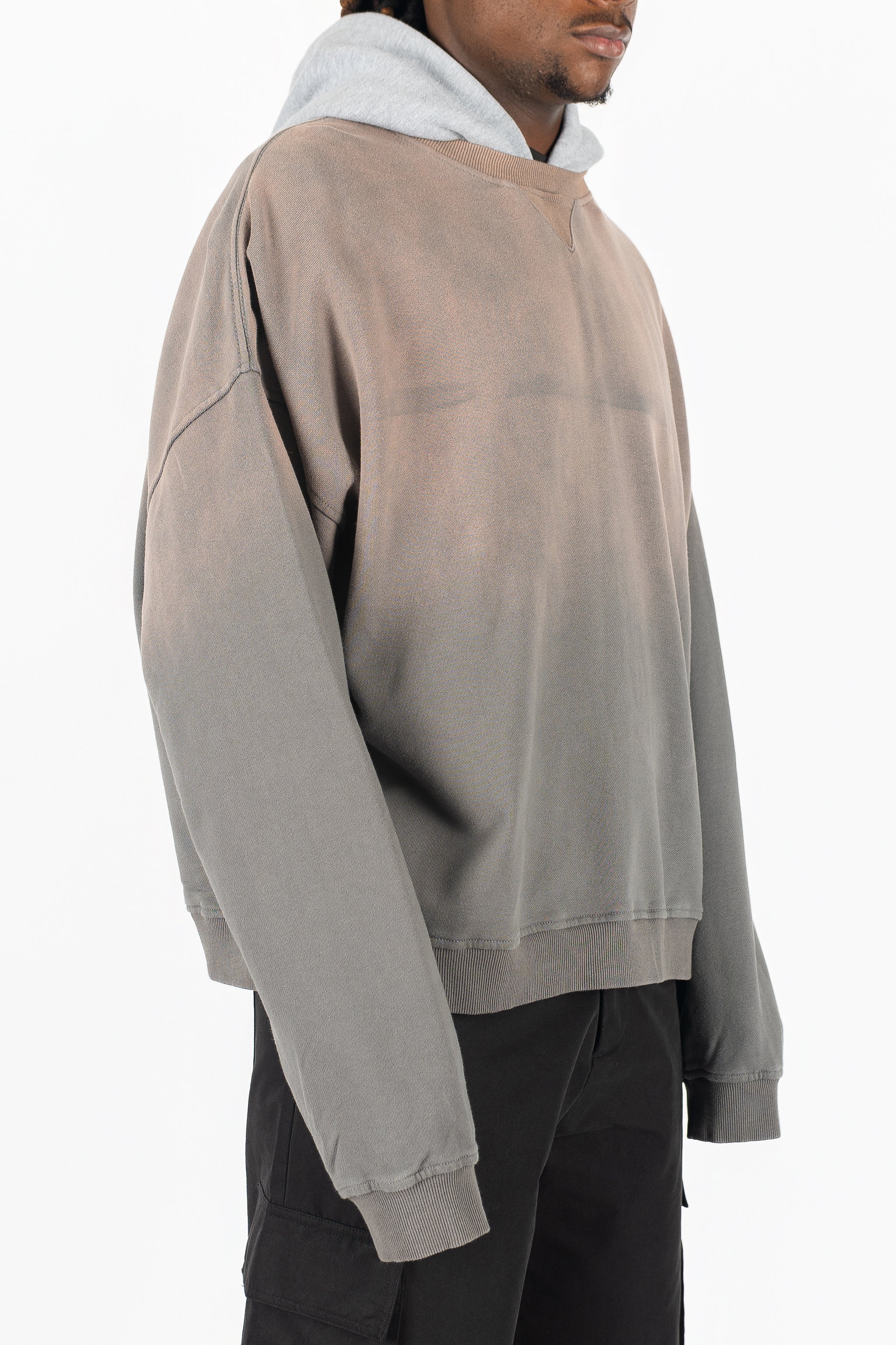 Two Tone Oversized Sun-Dried Hoodie *SIZE DOWN 1 SIZE*