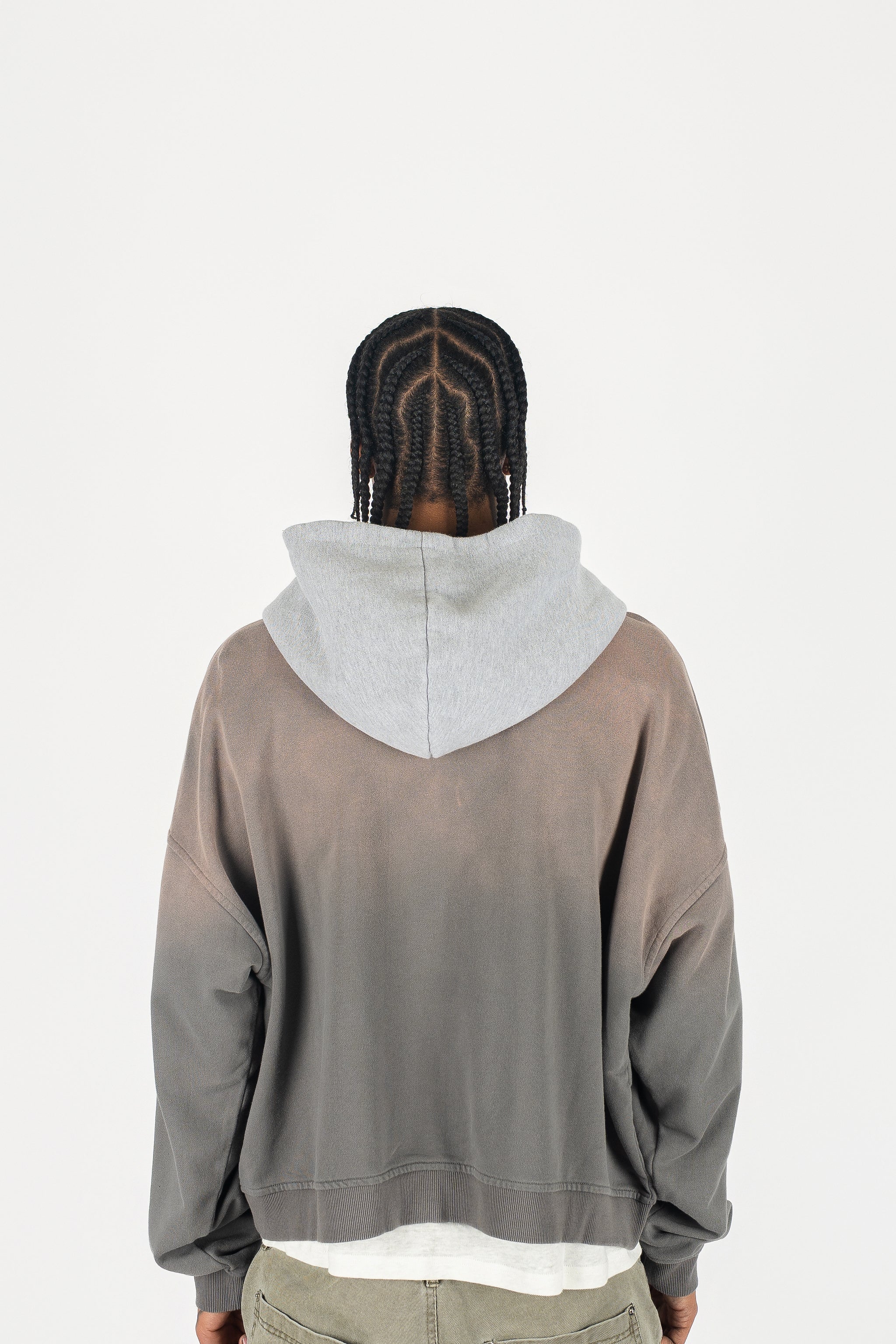 Two Tone Oversized Sun-Dried Zip Up *SIZE DOWN 1 SIZE*