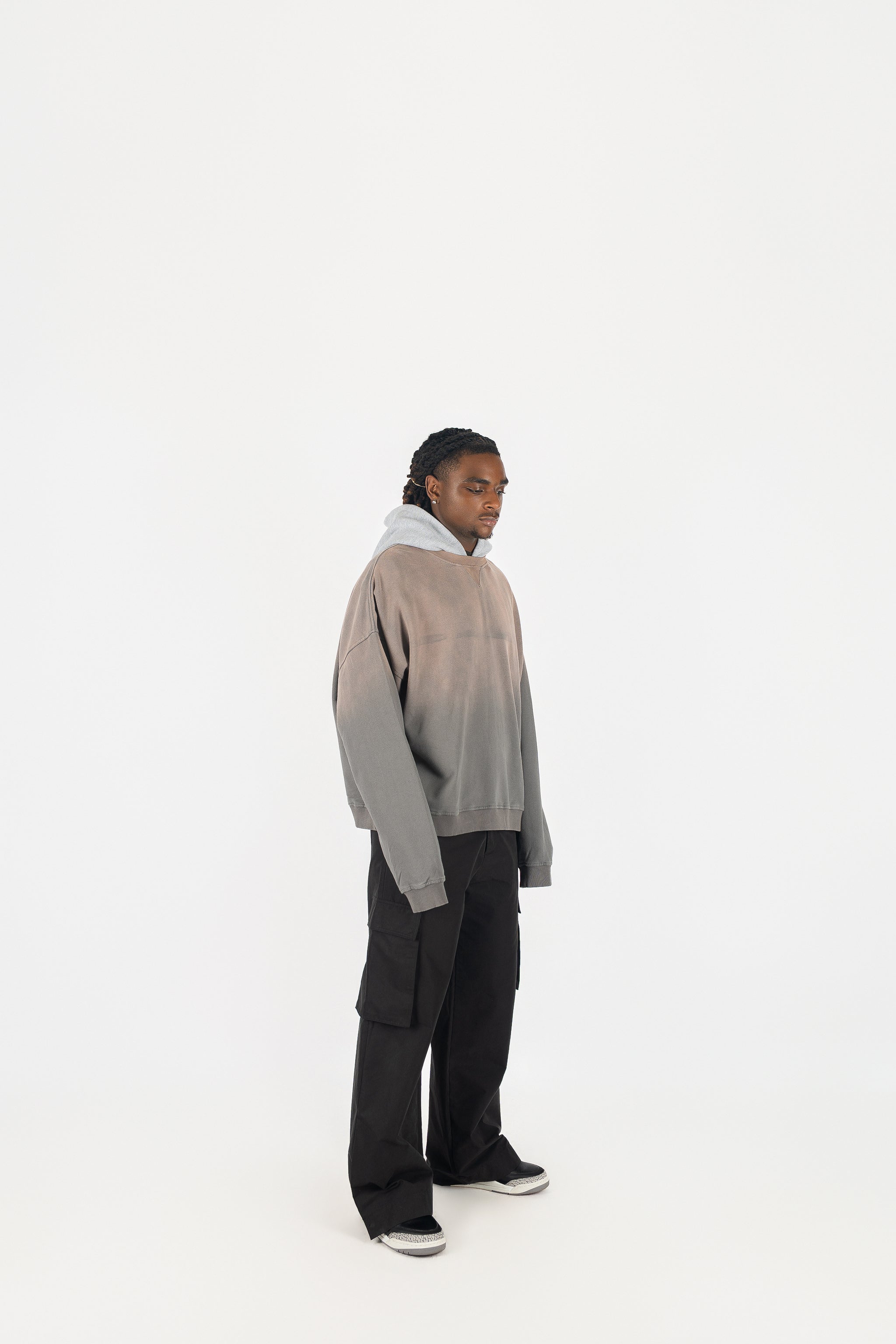 Two Tone Oversized Sun-Dried Hoodie *SIZE DOWN 1 SIZE*