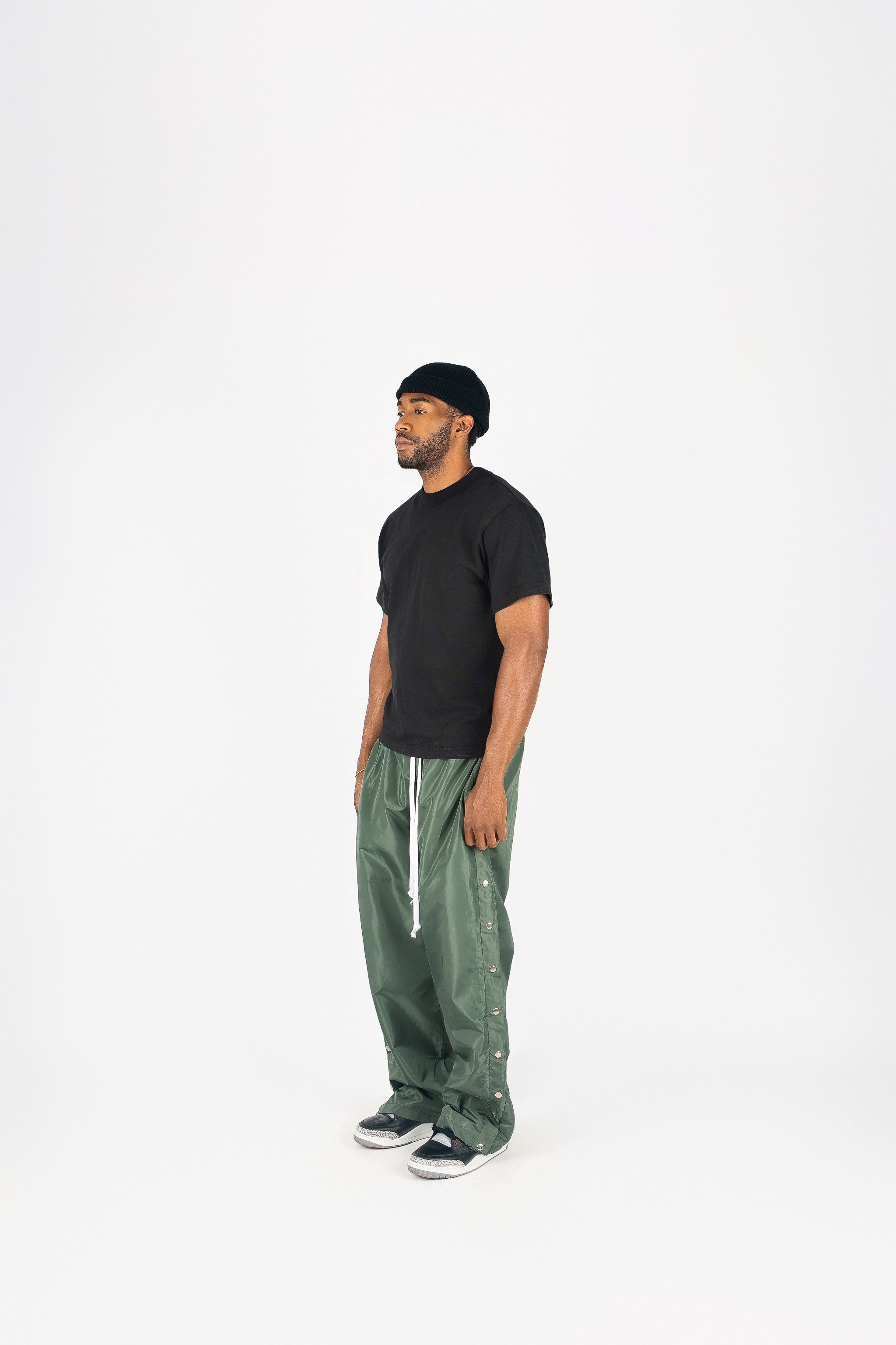 Side Snap Nylon Pants