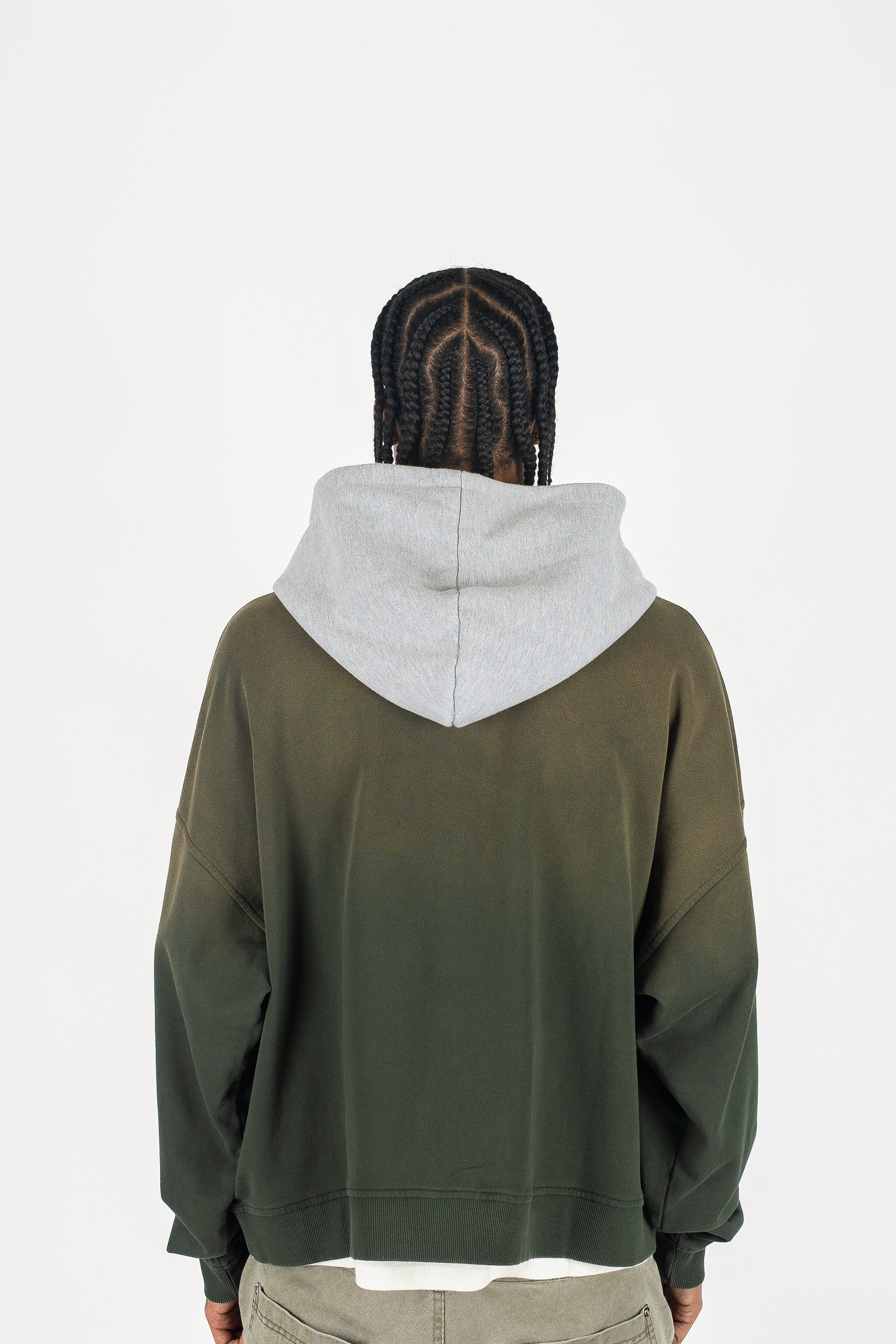 Two Tone Oversized Sun-Dried Zip Up *SIZE DOWN 1 SIZE*
