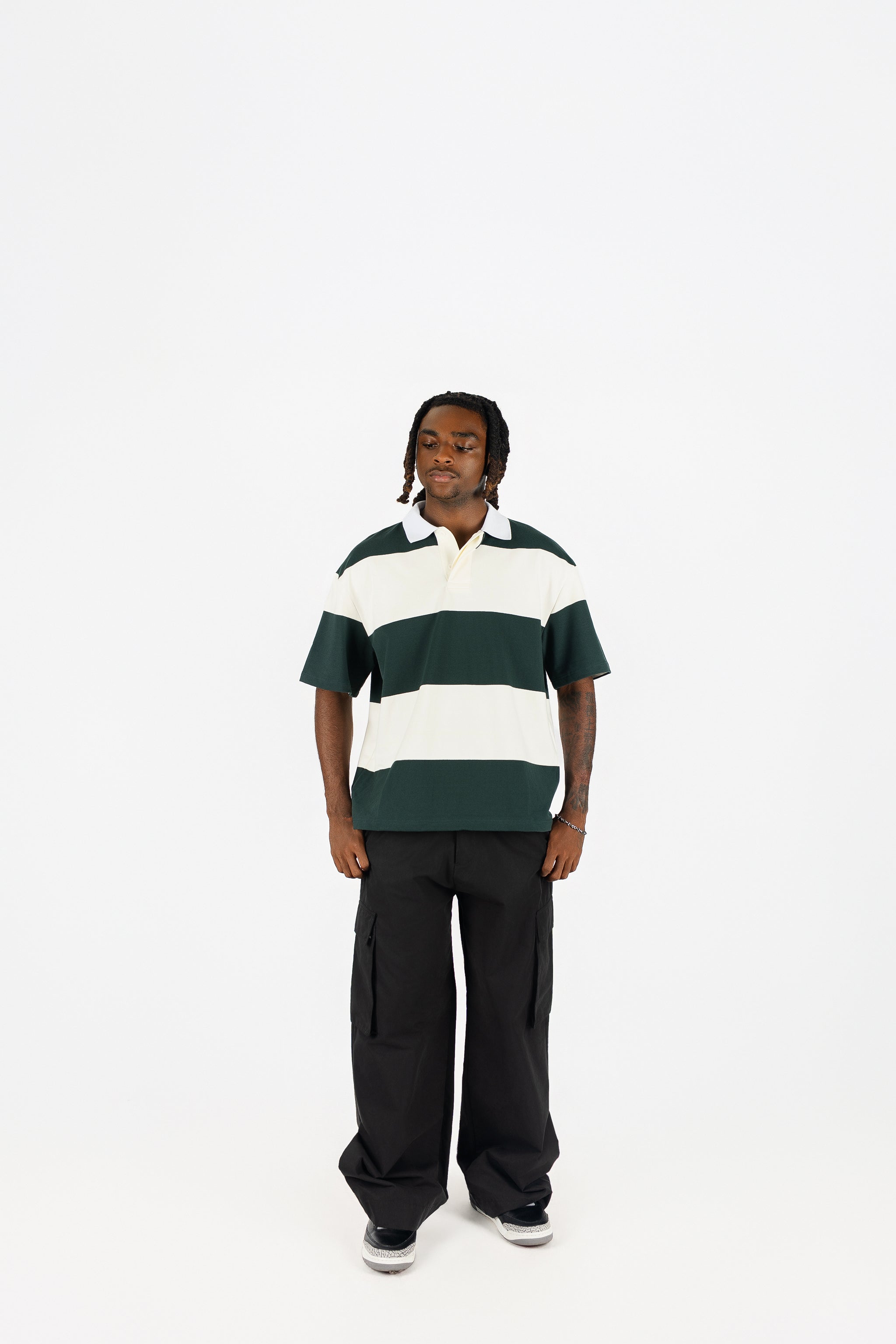 Short Sleeve Striped Polo