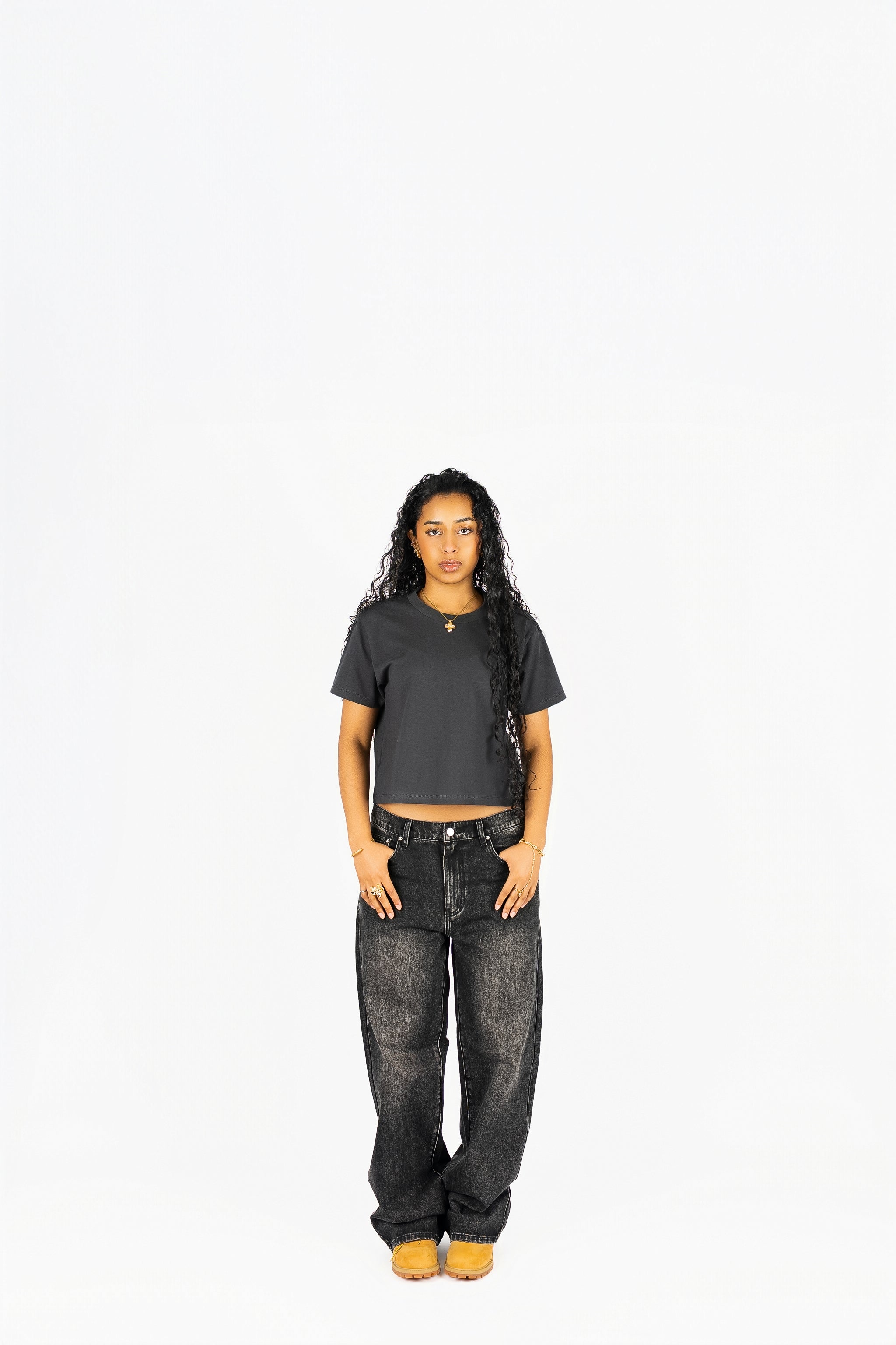 Womens 7610 Heavyweight High Waist Boxy T-Shirt