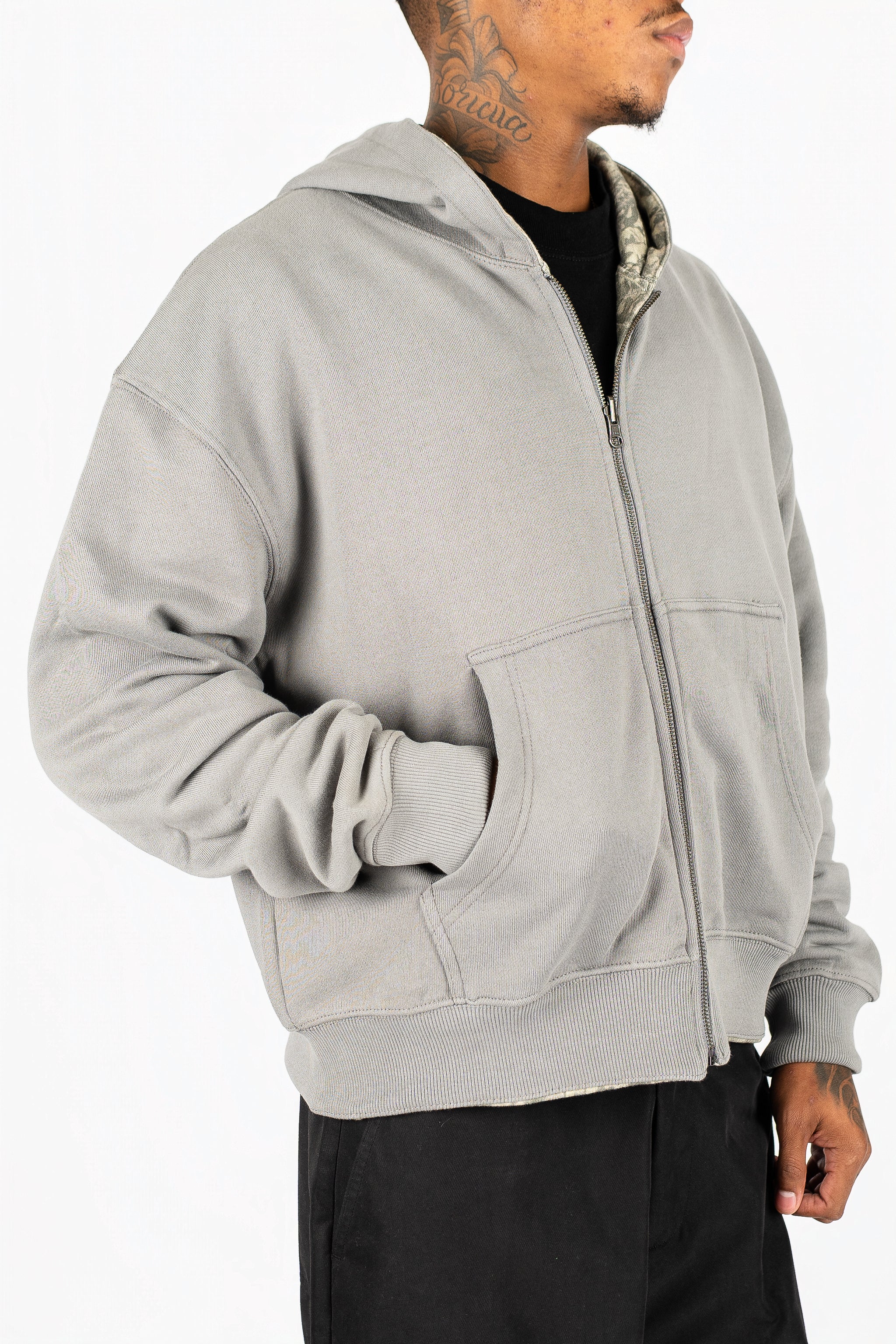 Reversible Camo Zip Up