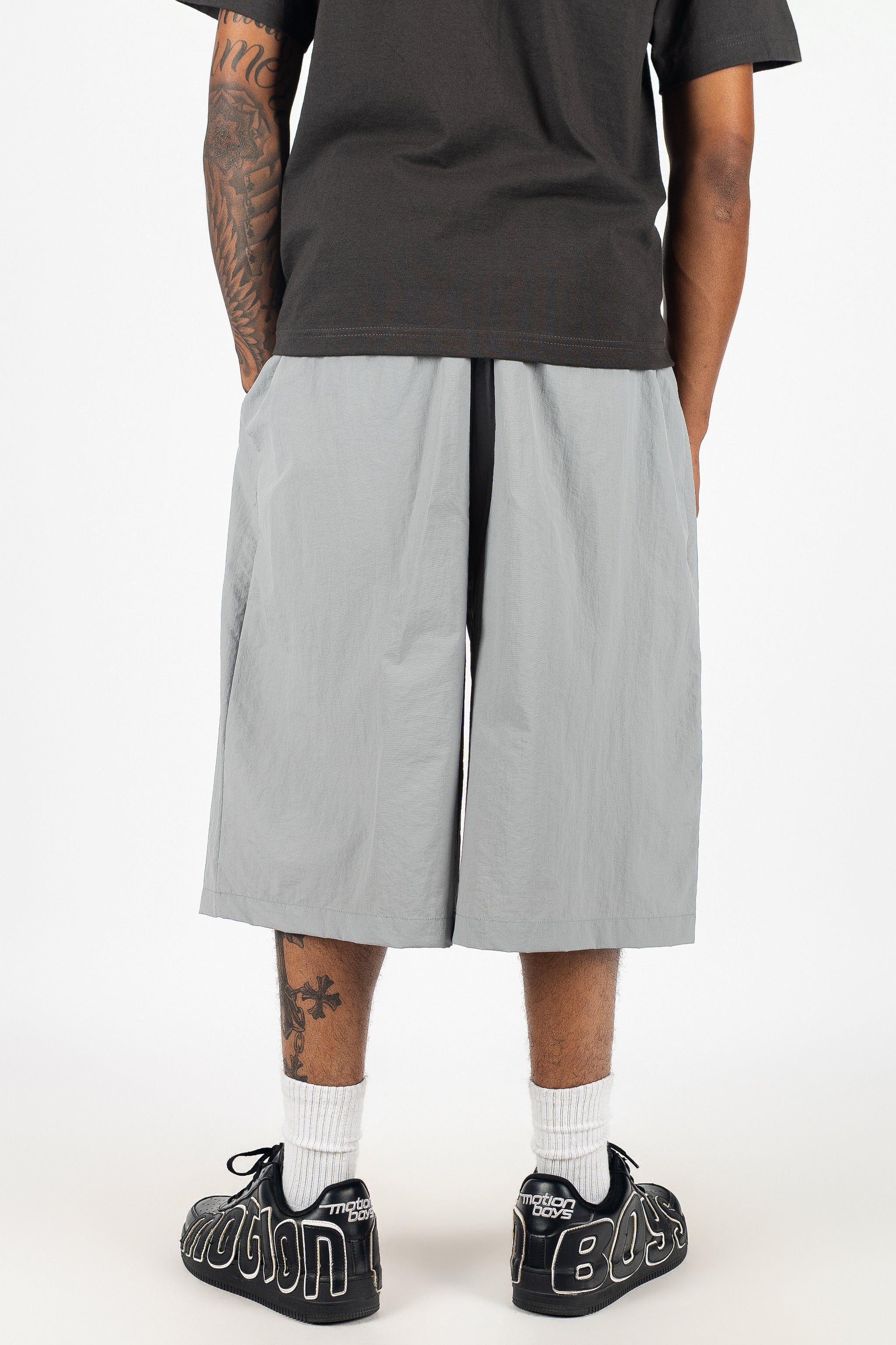 Oversized Nylon Shorts