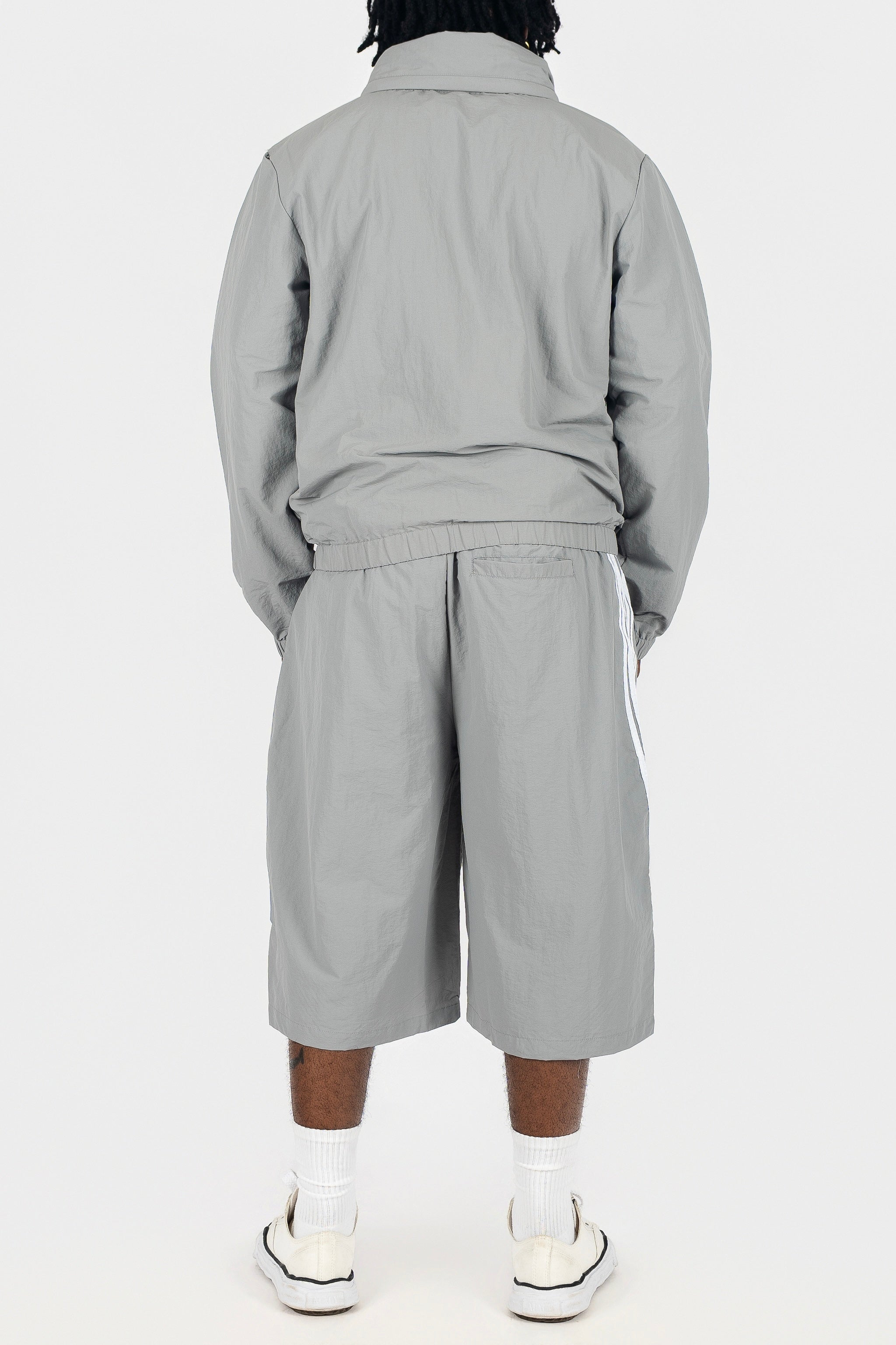 Nylon Racer Windbreaker Jacket and Shorts Set