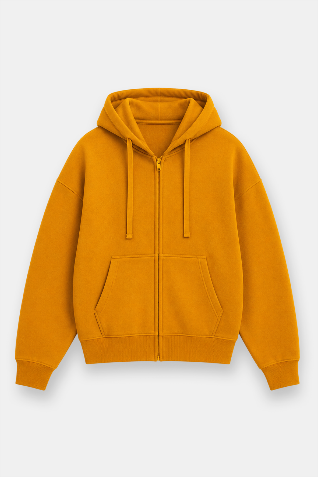 Oversize Drop Shoulder Zip Up Hoodie