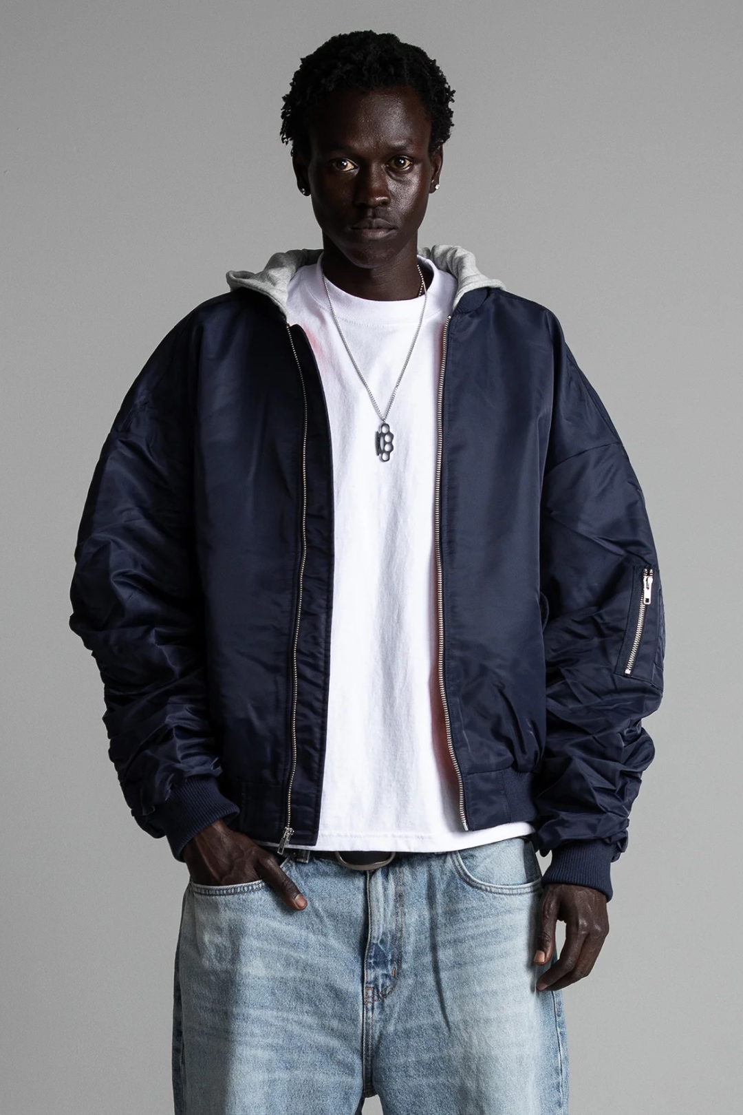 Drop Shoulder Bomber Jacket