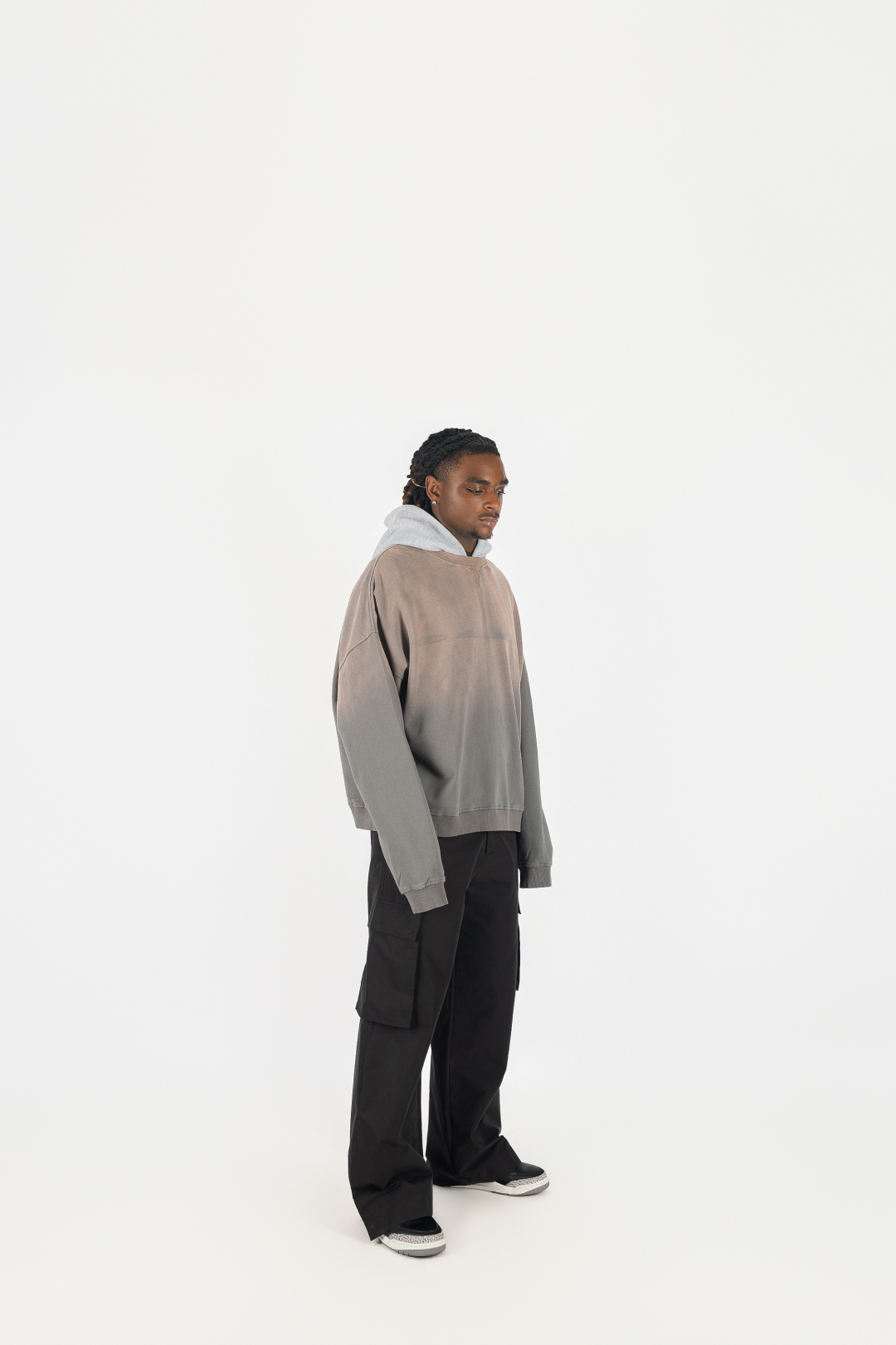 Two Tone Oversized Sun-Dried Hoodie