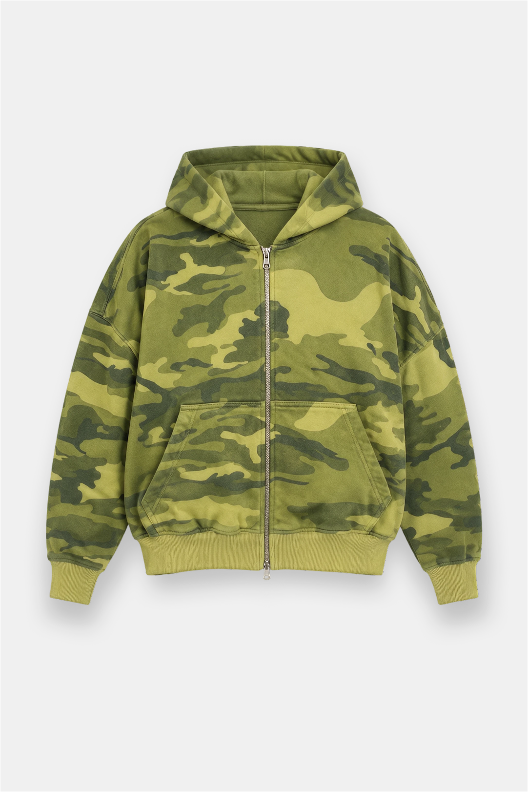 Cropped Double Zip Hoodie