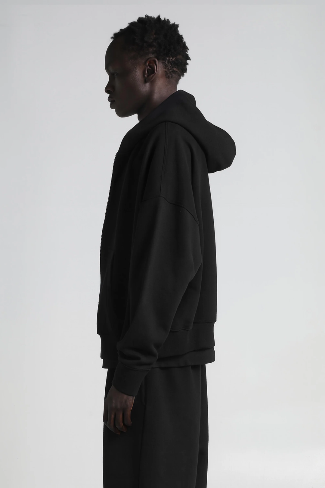 Cropped Double Zip Hoodie