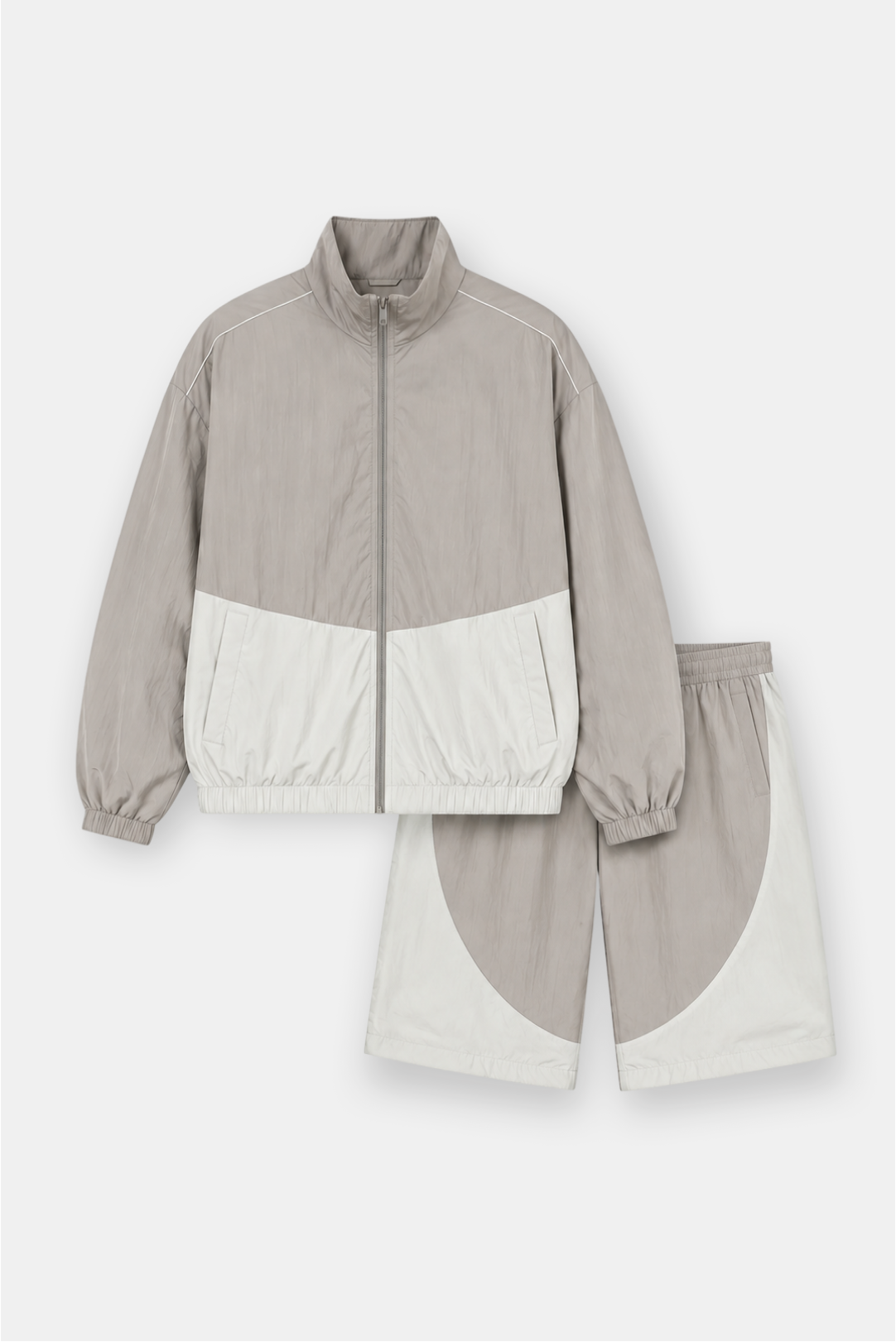 Two Tone Jacket and Shorts Tracksuit