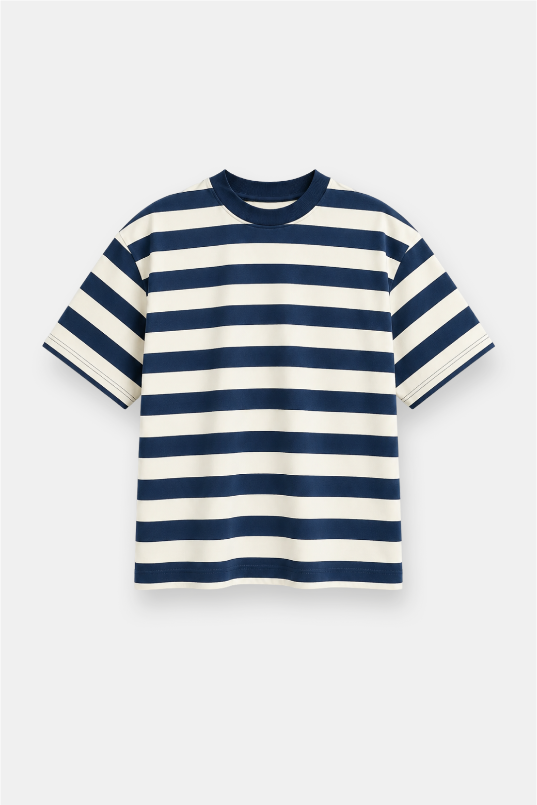 Striped Oversize Box Short Sleeve Tee