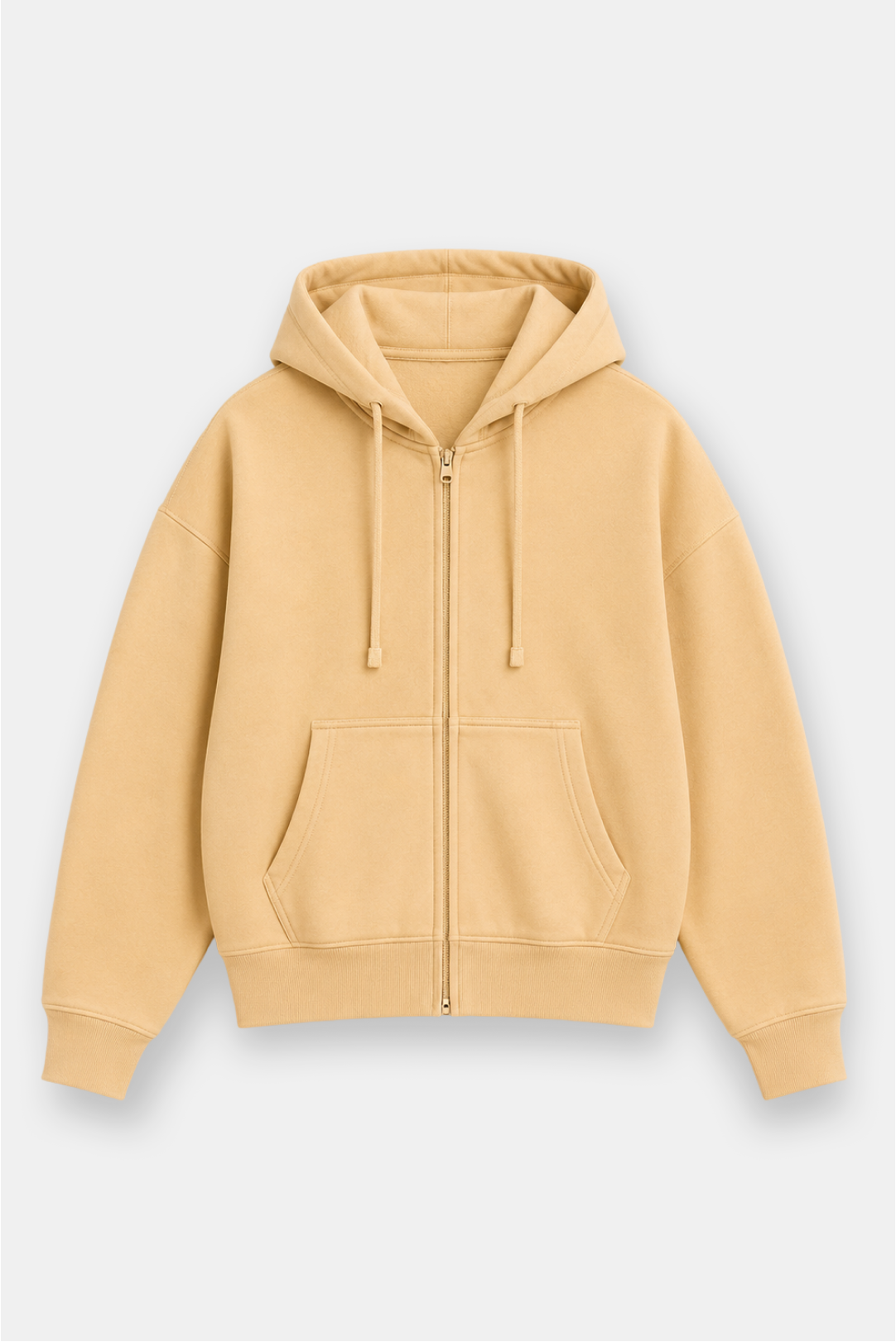 Oversize Drop Shoulder Zip Up Hoodie