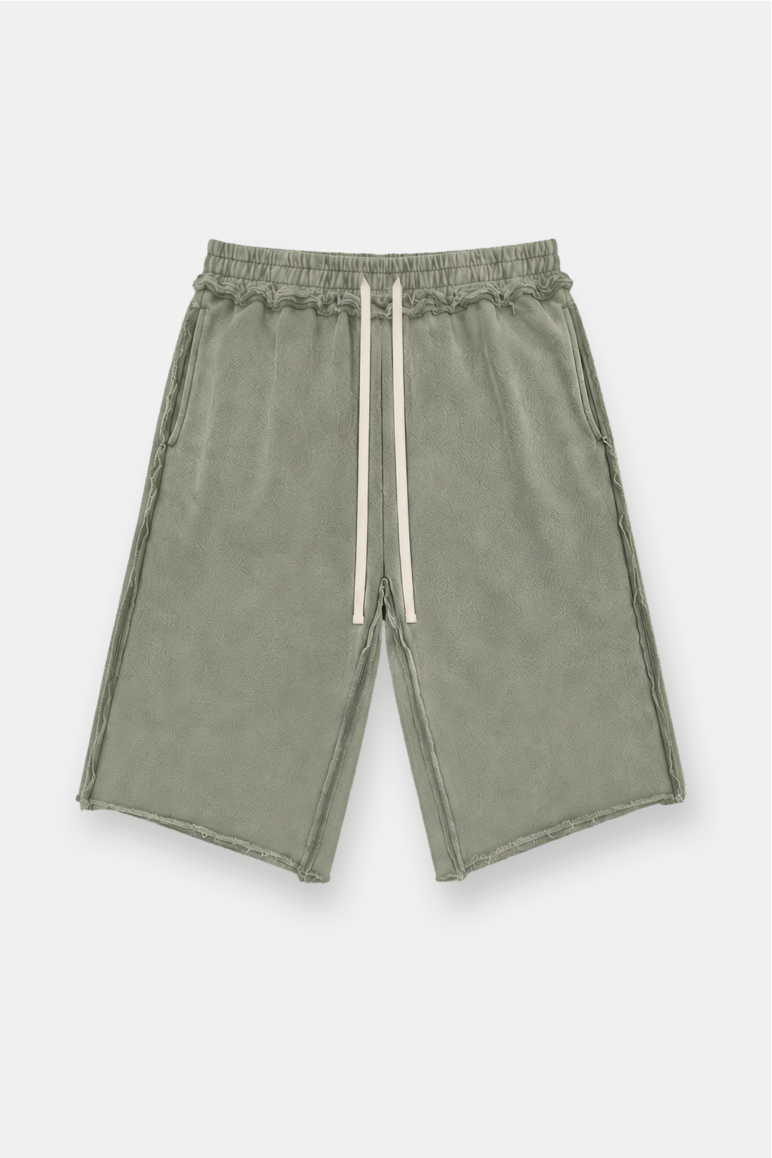 Raw Hem Oversized Sweatshorts