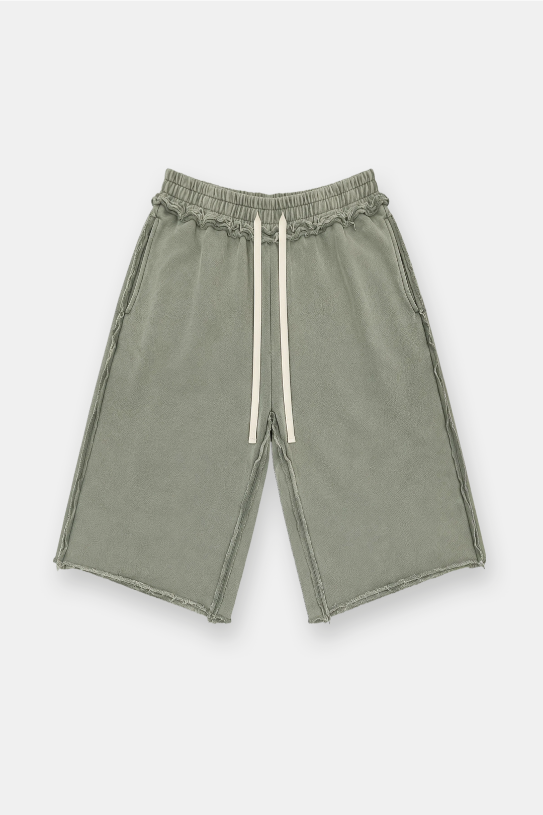 Raw Hem Oversized Sweatshorts