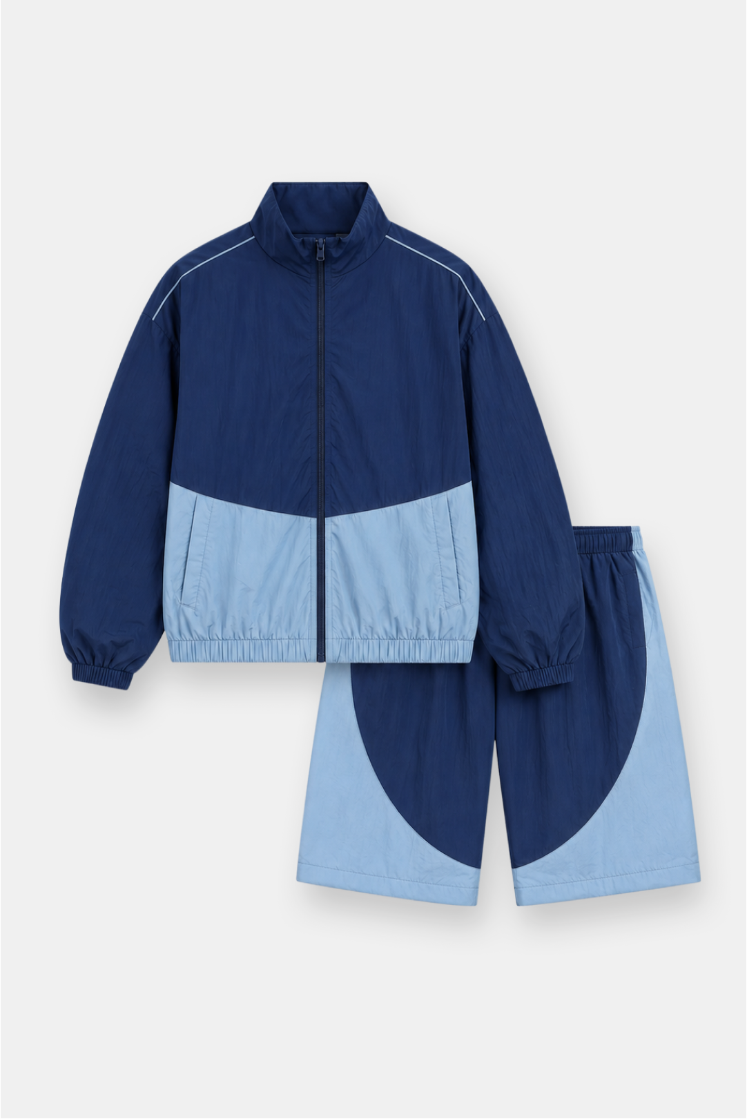 Two Tone Jacket and Shorts Tracksuit