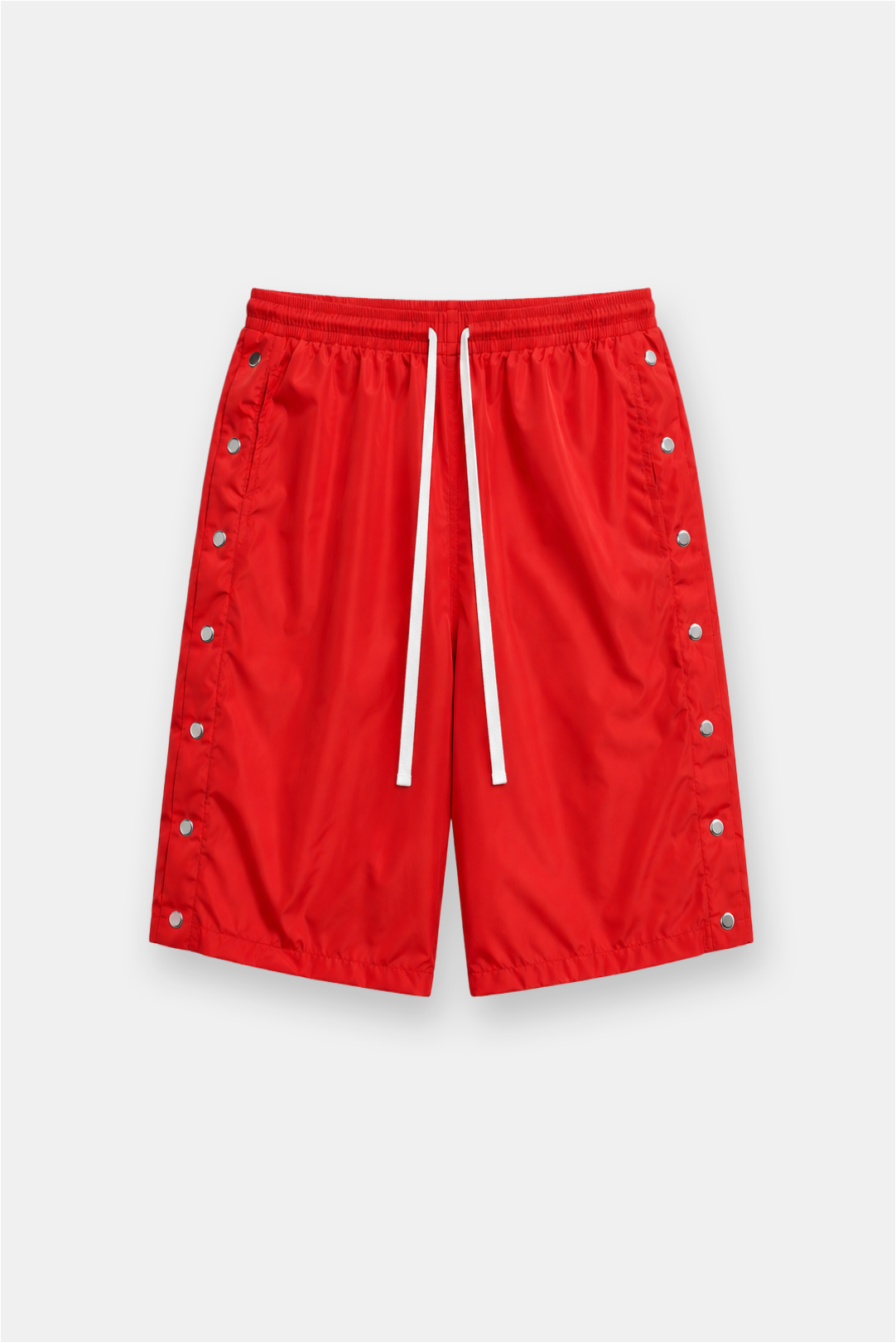 Side Snap Nylon Shorts