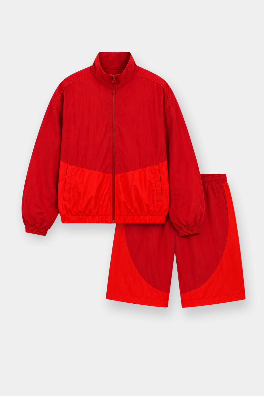 Two Tone Jacket and Shorts Tracksuit