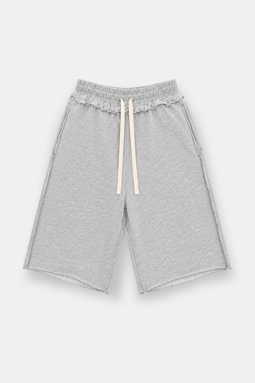 Raw Hem Oversized Sweatshorts