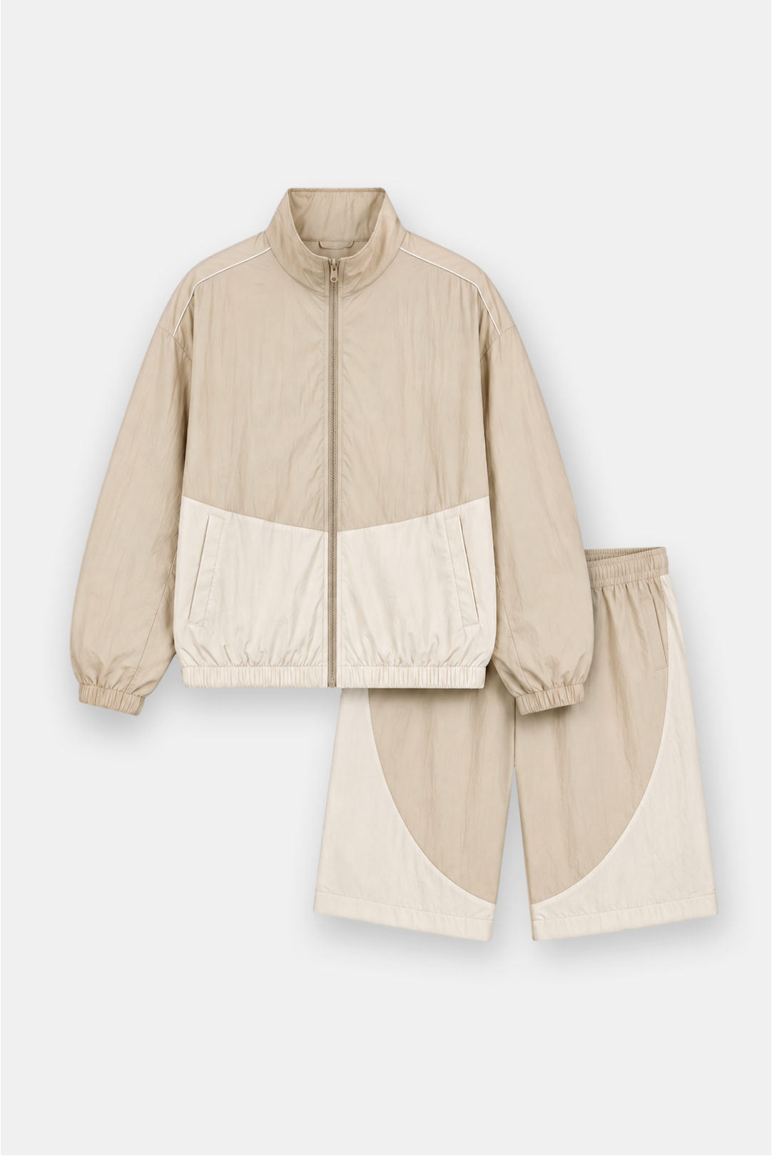Two Tone Jacket and Shorts Tracksuit