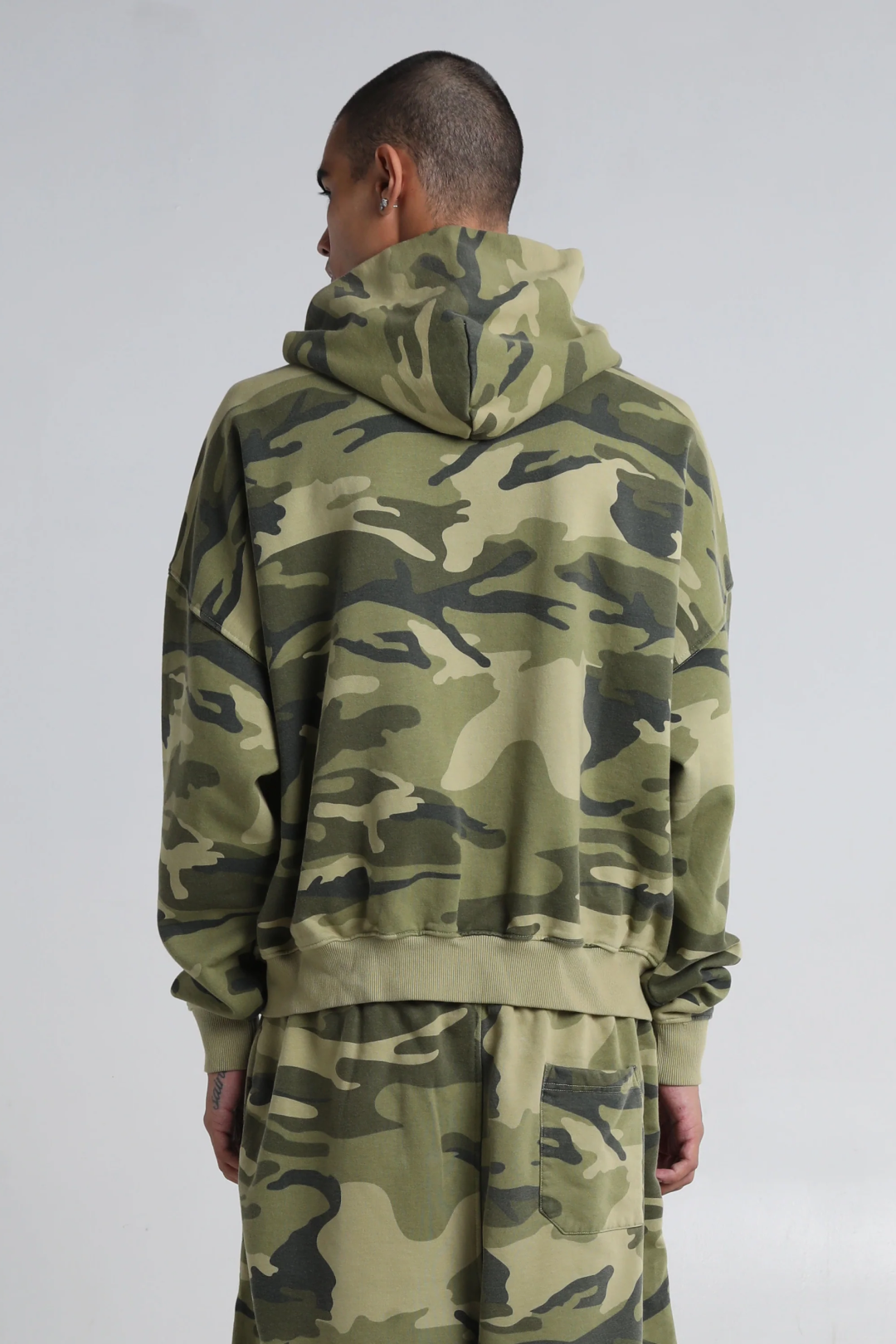 Cropped Double Zip Hoodie