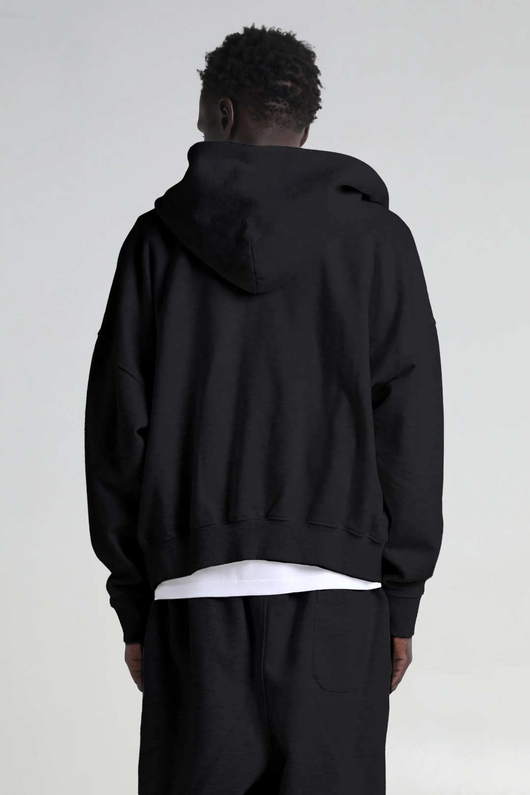 Cropped Double Zip Hoodie