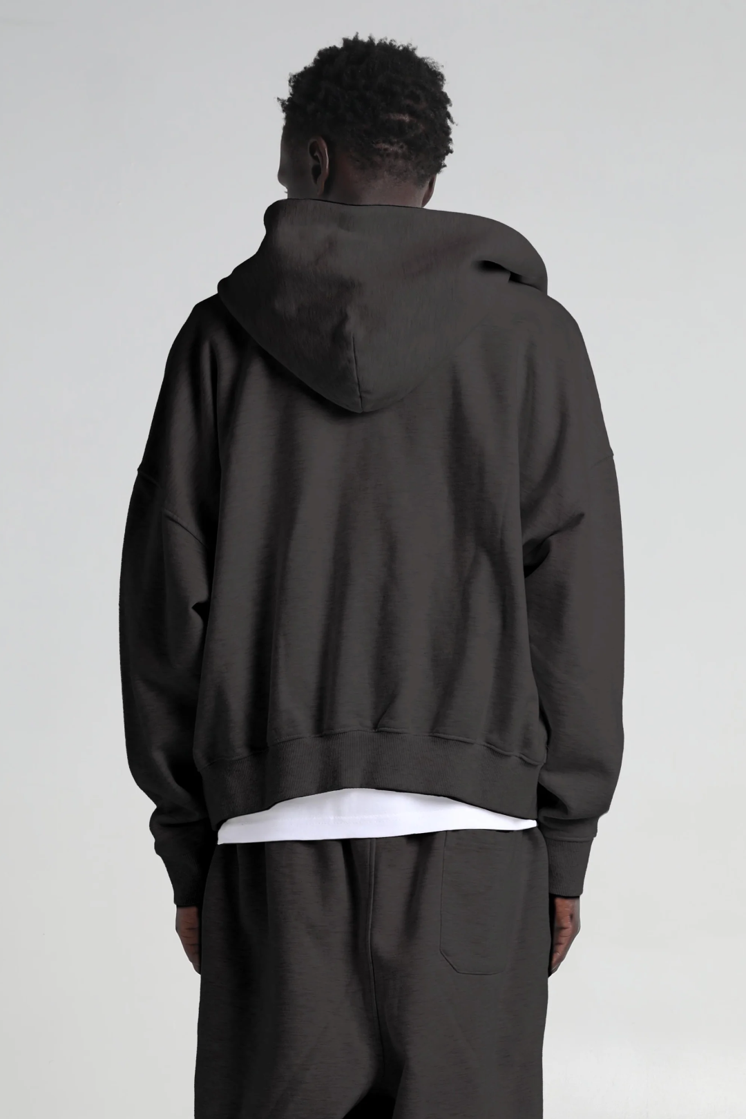 Cropped Double Zip Hoodie