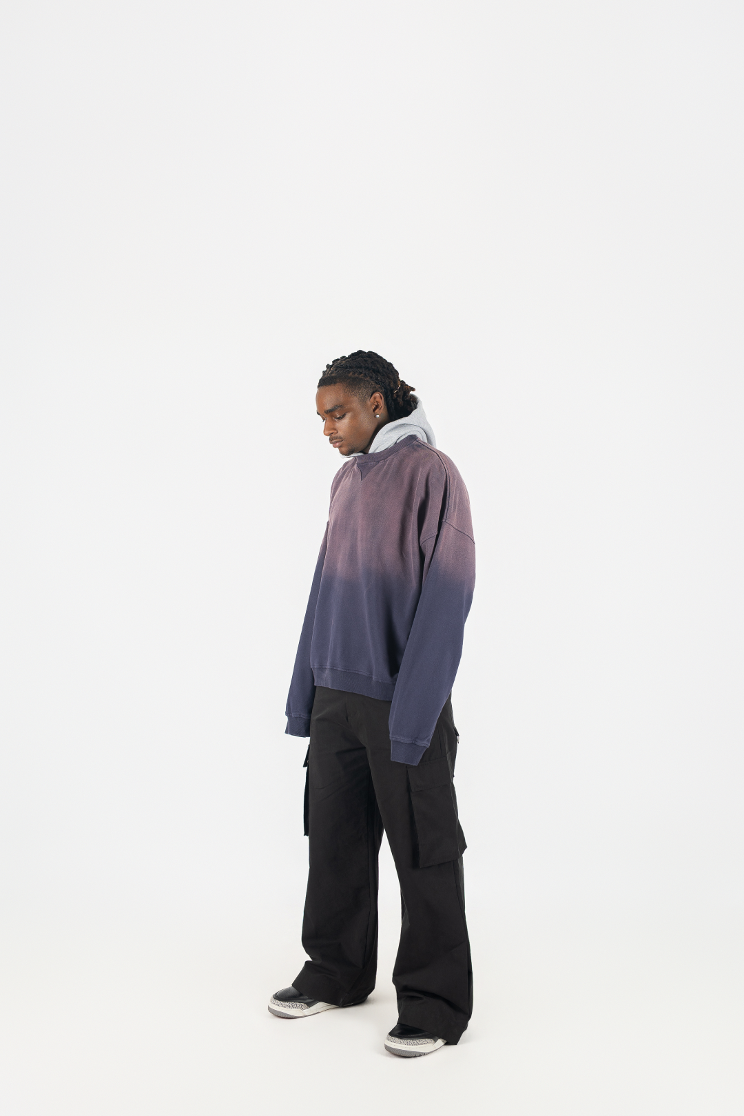 Two Tone Oversized Sun-Dried Hoodie