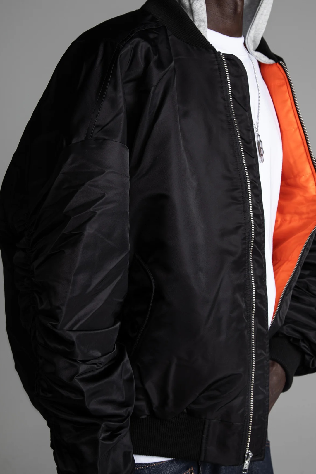 Drop Shoulder Bomber Jacket