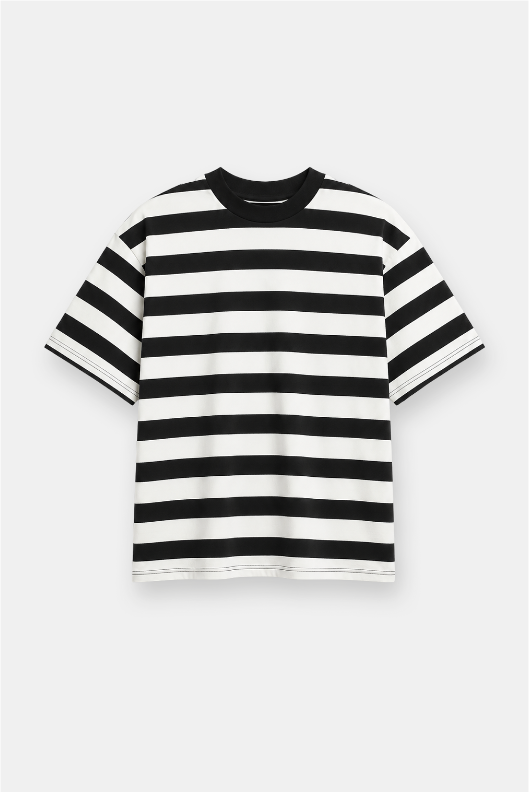 Striped Oversize Box Short Sleeve Tee