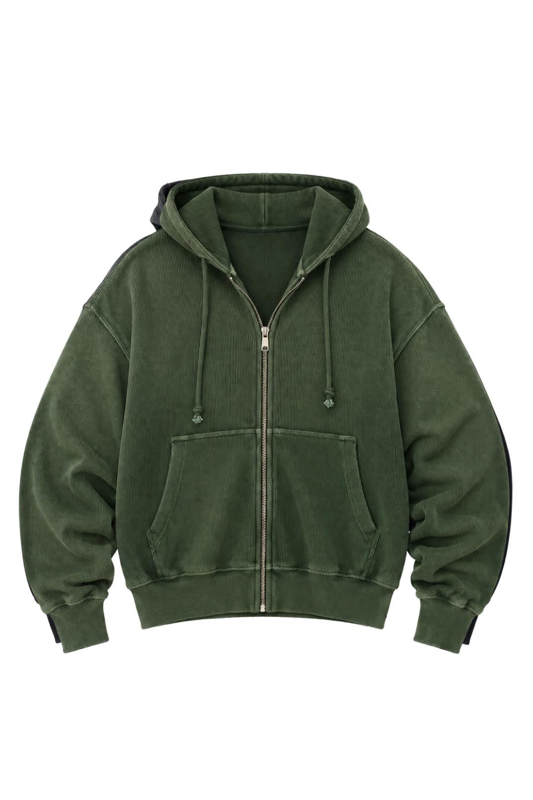 Sun-Dried Waffle Knit Baby Zip Up
