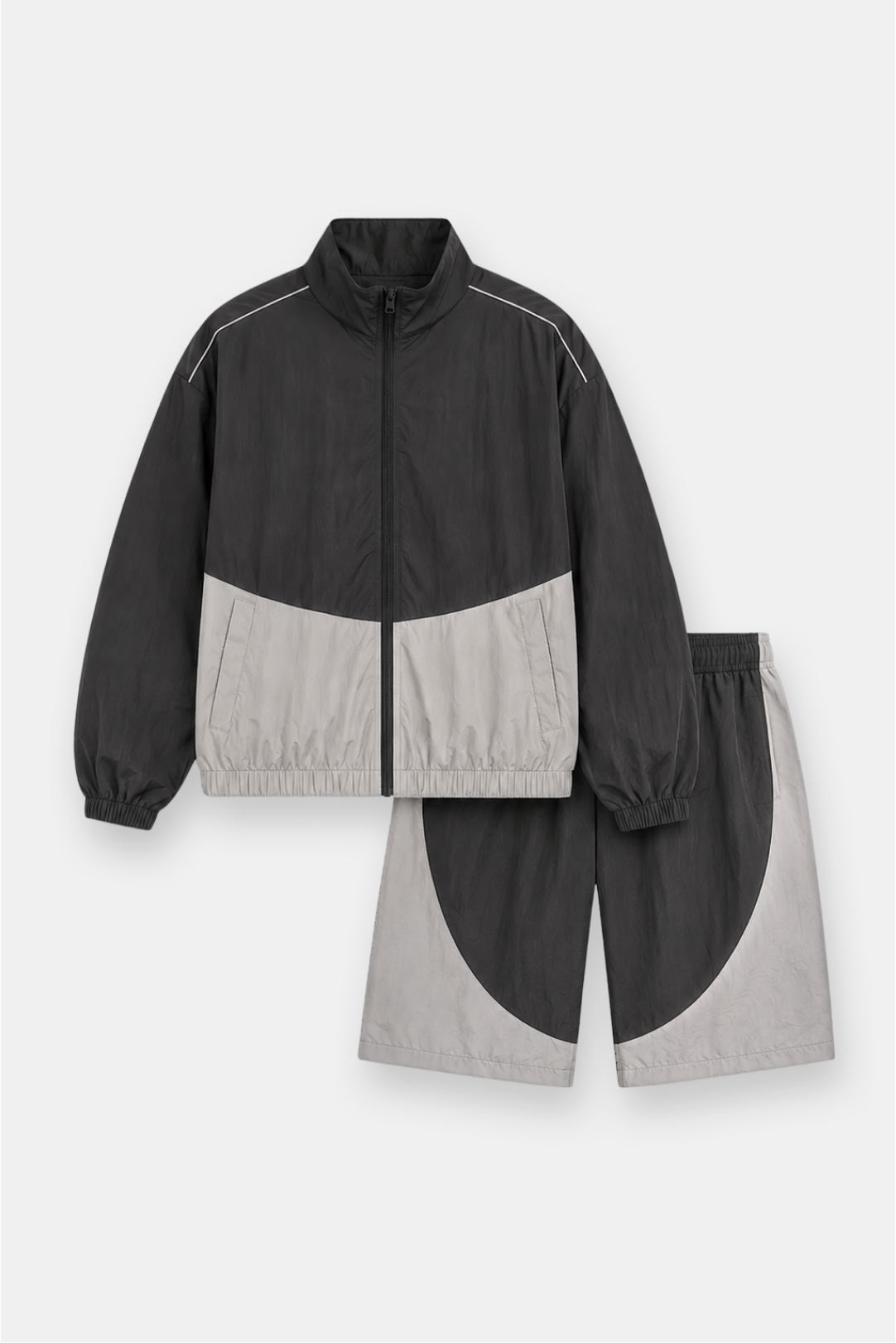 Two Tone Jacket and Shorts Tracksuit