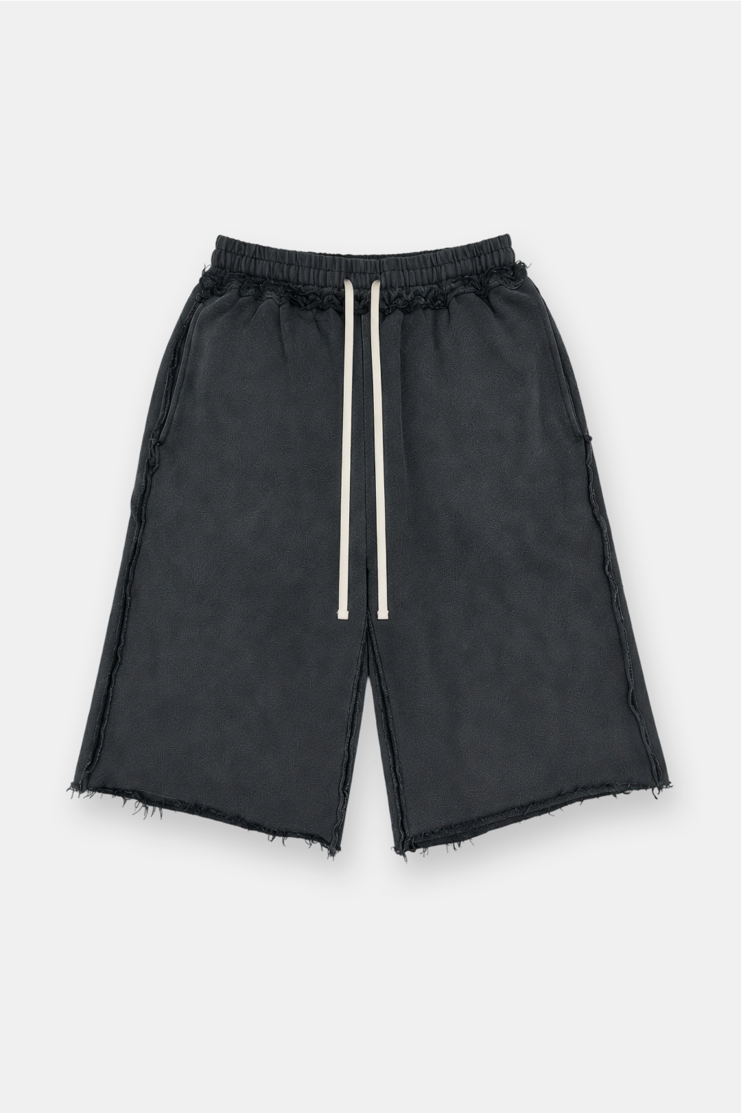 Raw Hem Oversized Sweatshorts