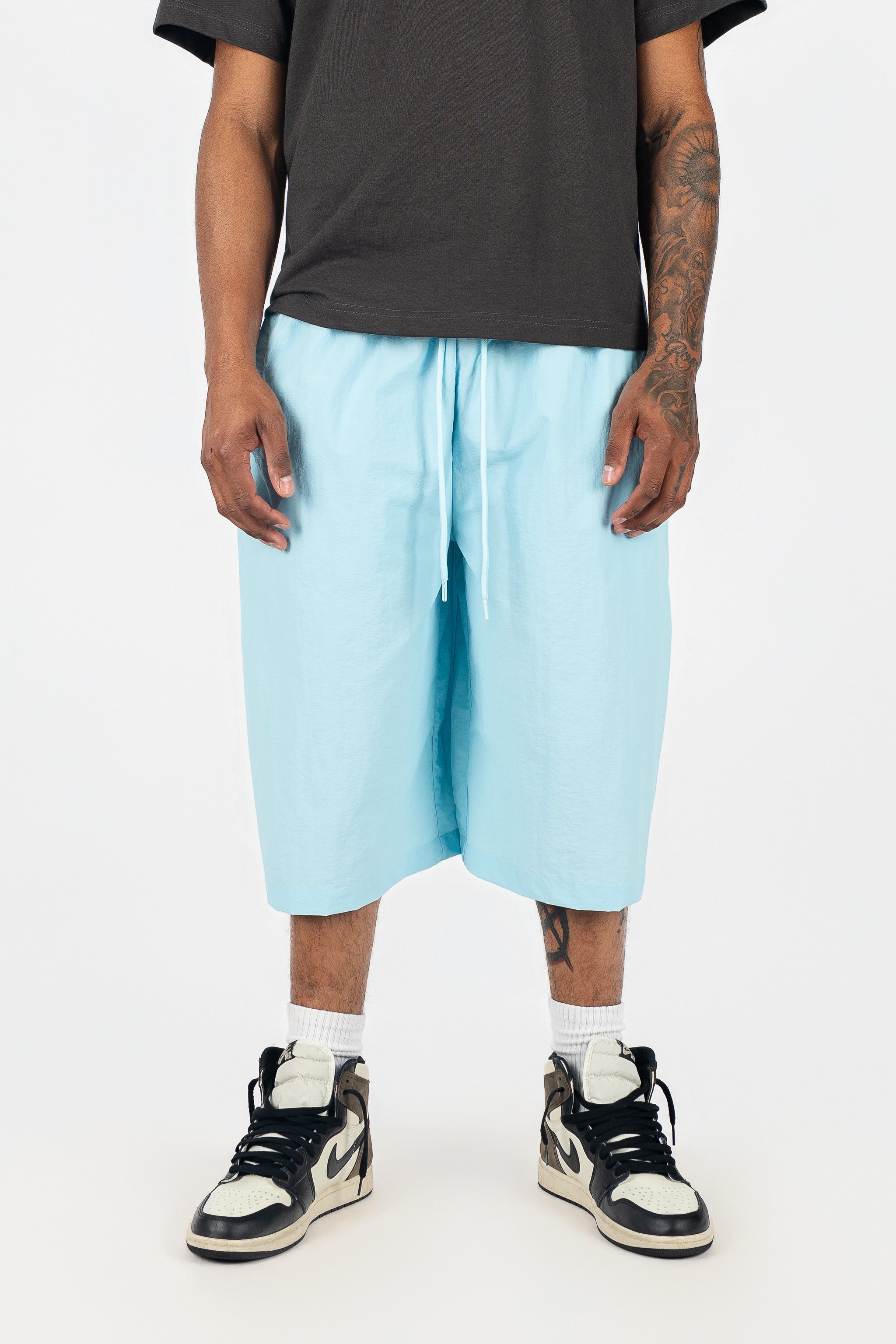 Oversized Nylon Shorts