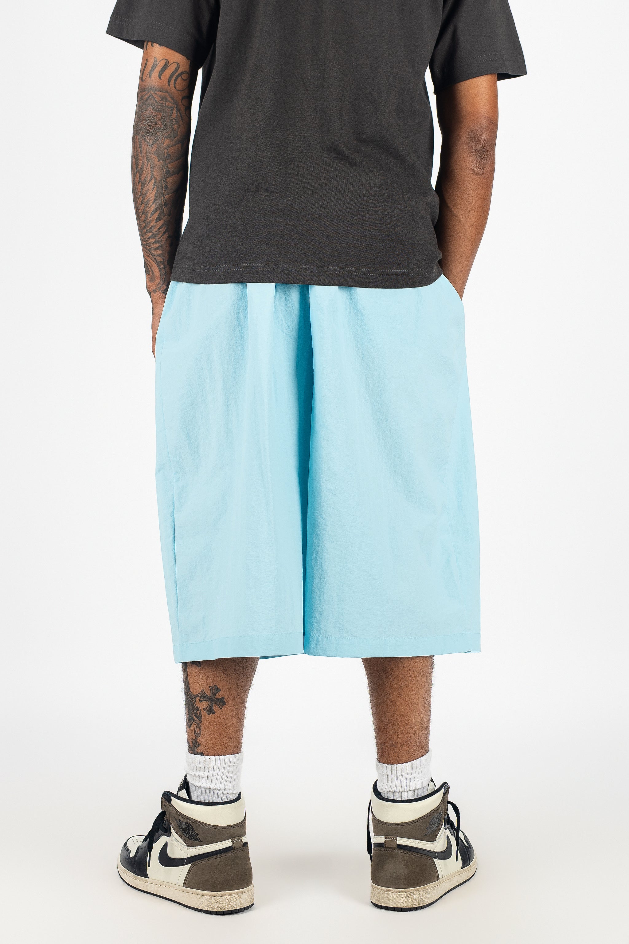 Oversized Nylon Shorts